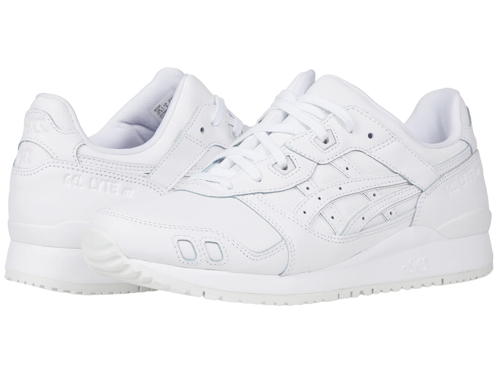 Asics all white gel deals lyte iii