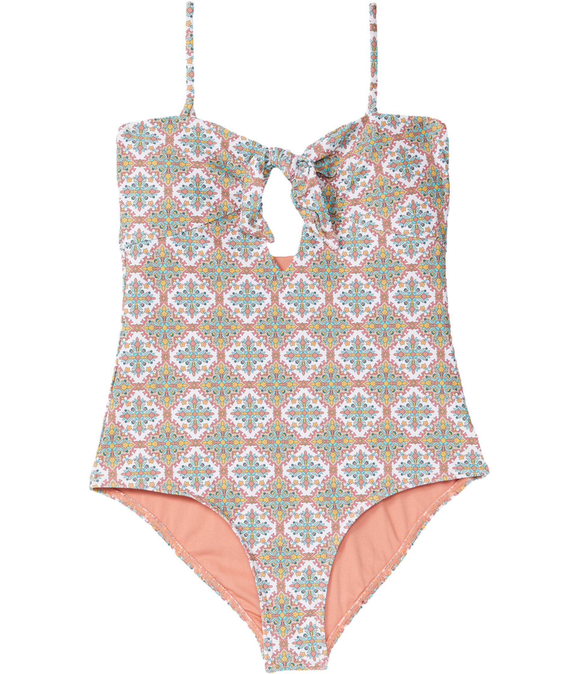 Купальник O'Neill Kids Для девочек Alexa Tile Tie Front One-Piece O'Neill Kids