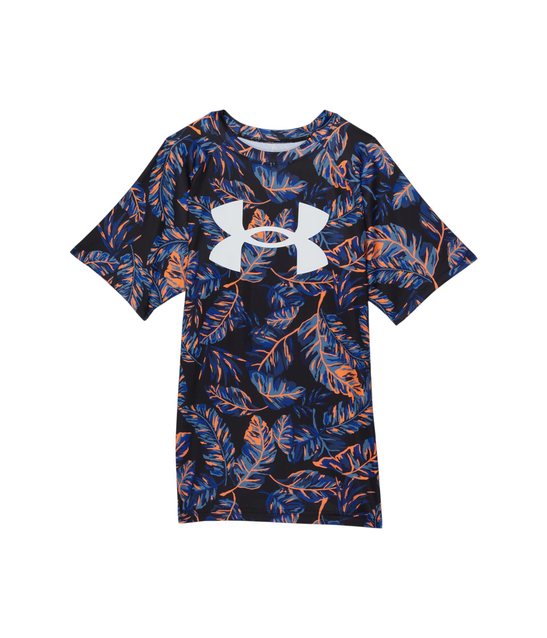 Tech Block Printed Short Sleeve (Big Kids) Under Armour Kids