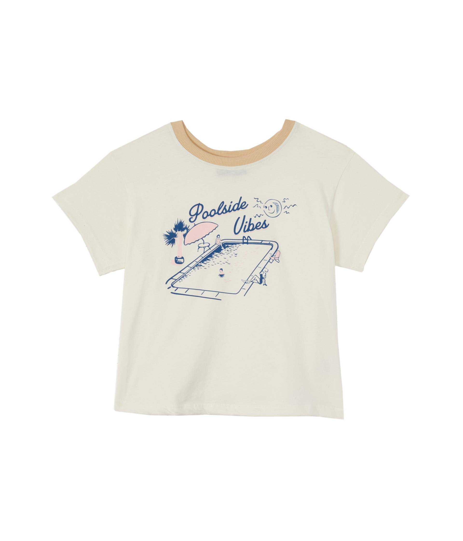 Футболка прямого кроя с рисунком Poolside Vibes (для малышей / маленьких детей / старших детей) Tiny Whales