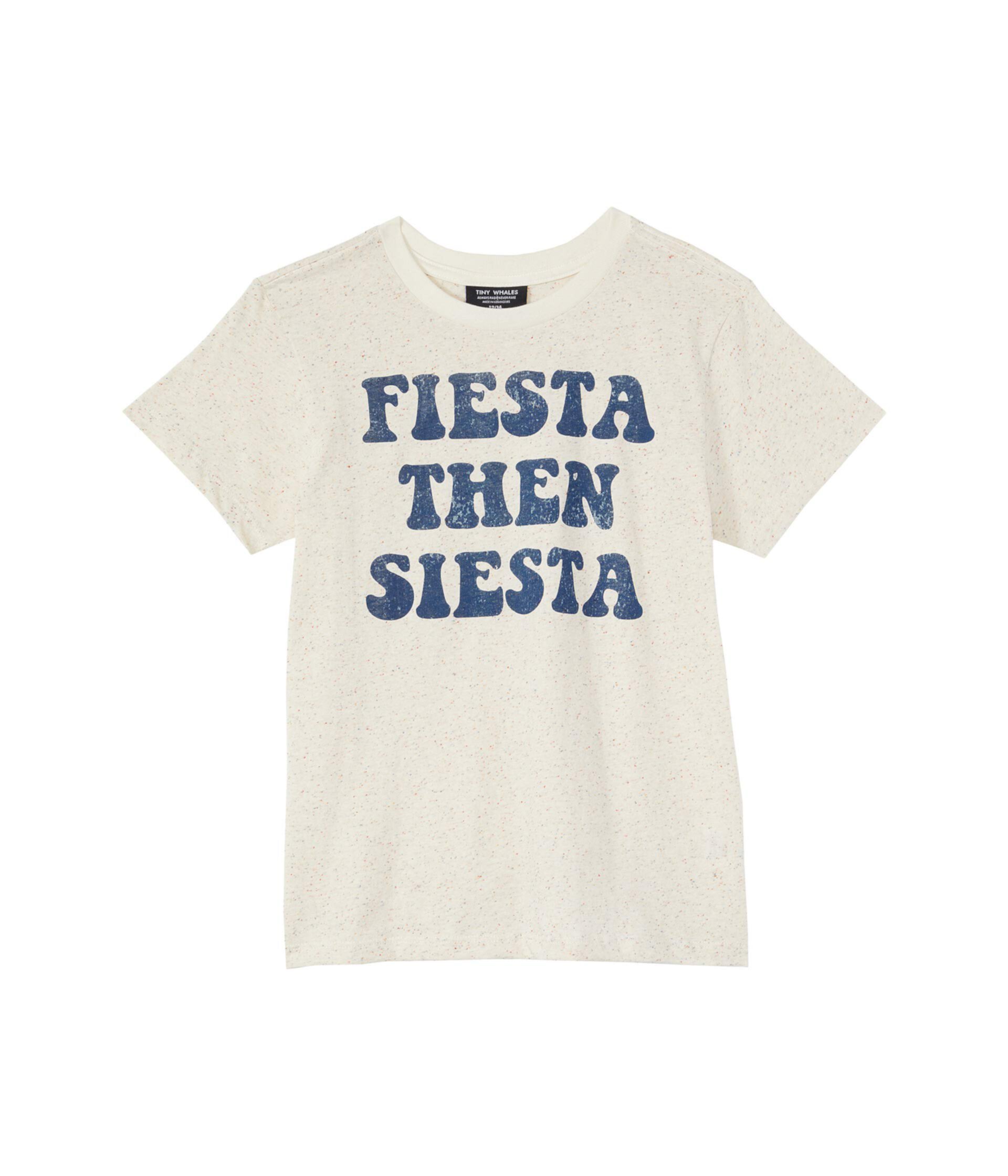 Футболка с надписью Fiesta Siesta (для малышей / маленьких детей / старших детей) Tiny Whales