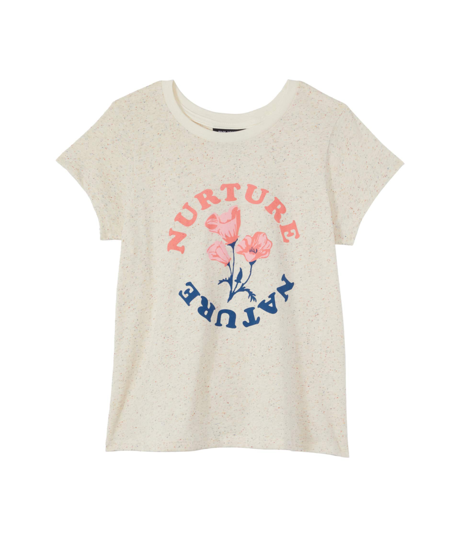Nuture Nature Text с футболкой с цветком (малыши / маленькие дети / старшие дети) Tiny Whales