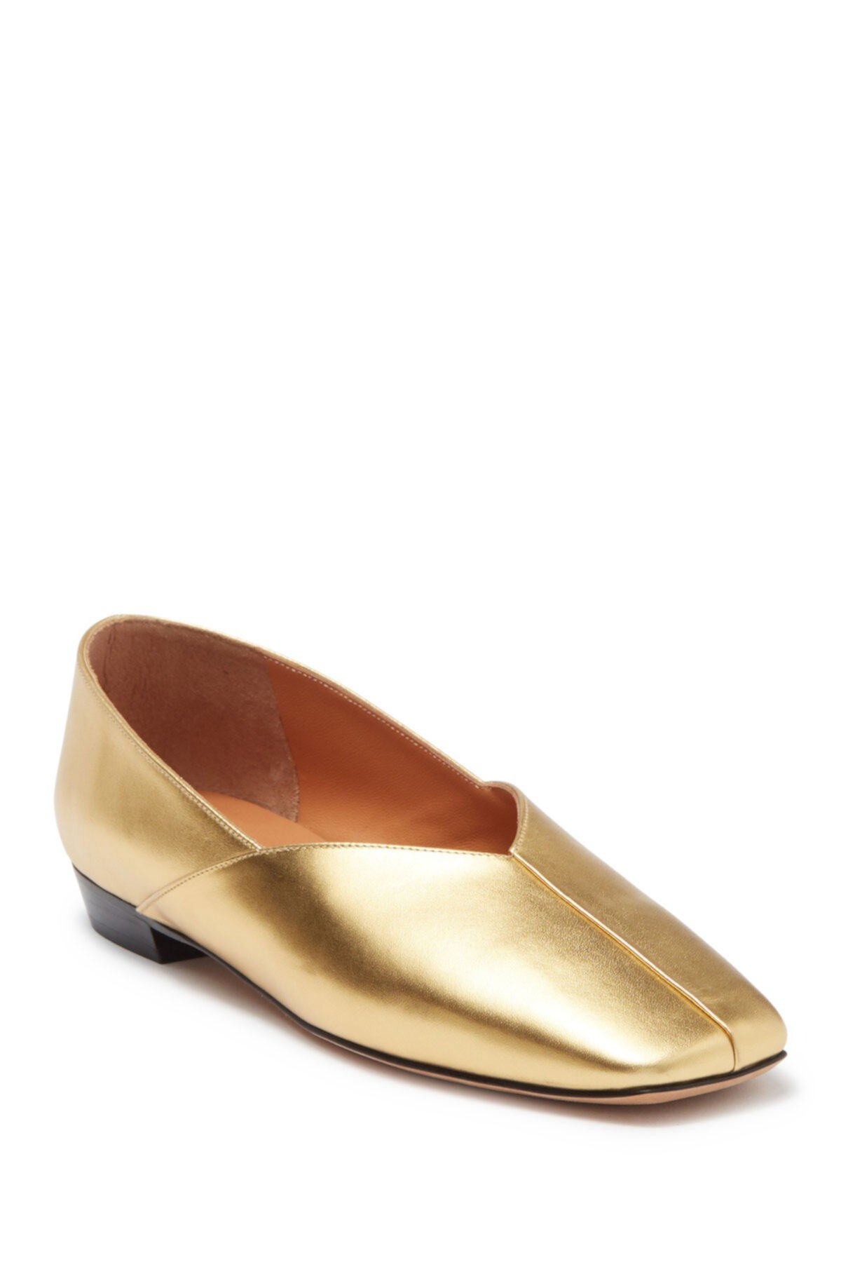 Плоские туфли на плоской подошве с квадратным носком Bombi из кожи металлик Rachel Comey