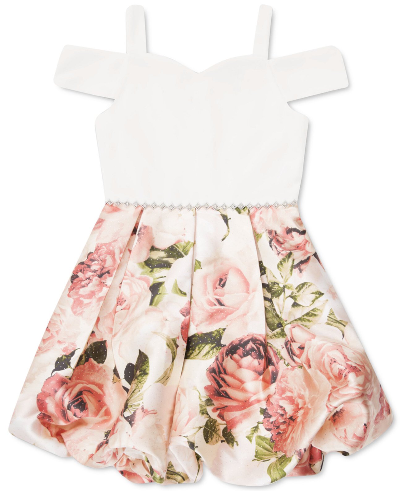 Toddler Girls Cold-Shoulder Floral-Print Bubble Dress Speechless