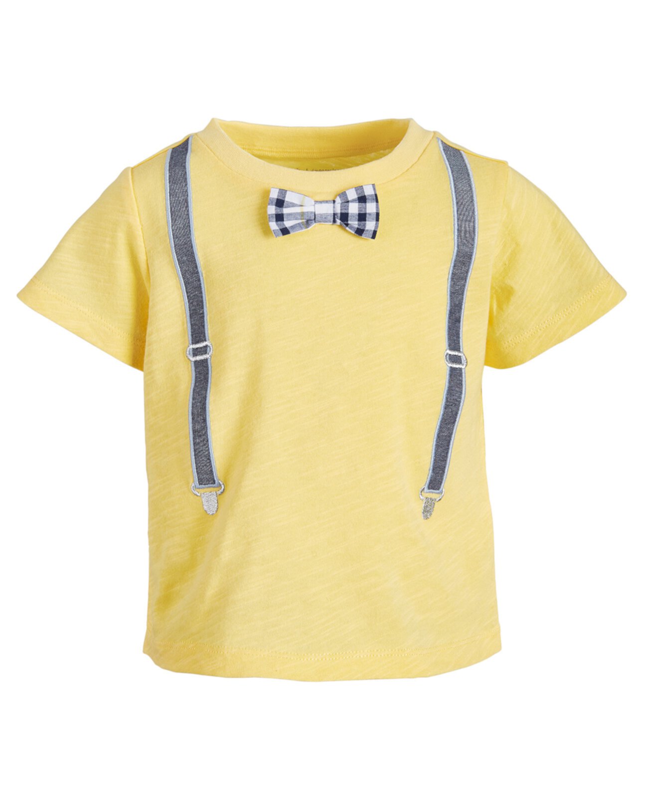 Хлопковая футболка с подтяжками для маленьких мальчиков, созданная для Macy's First Impressions