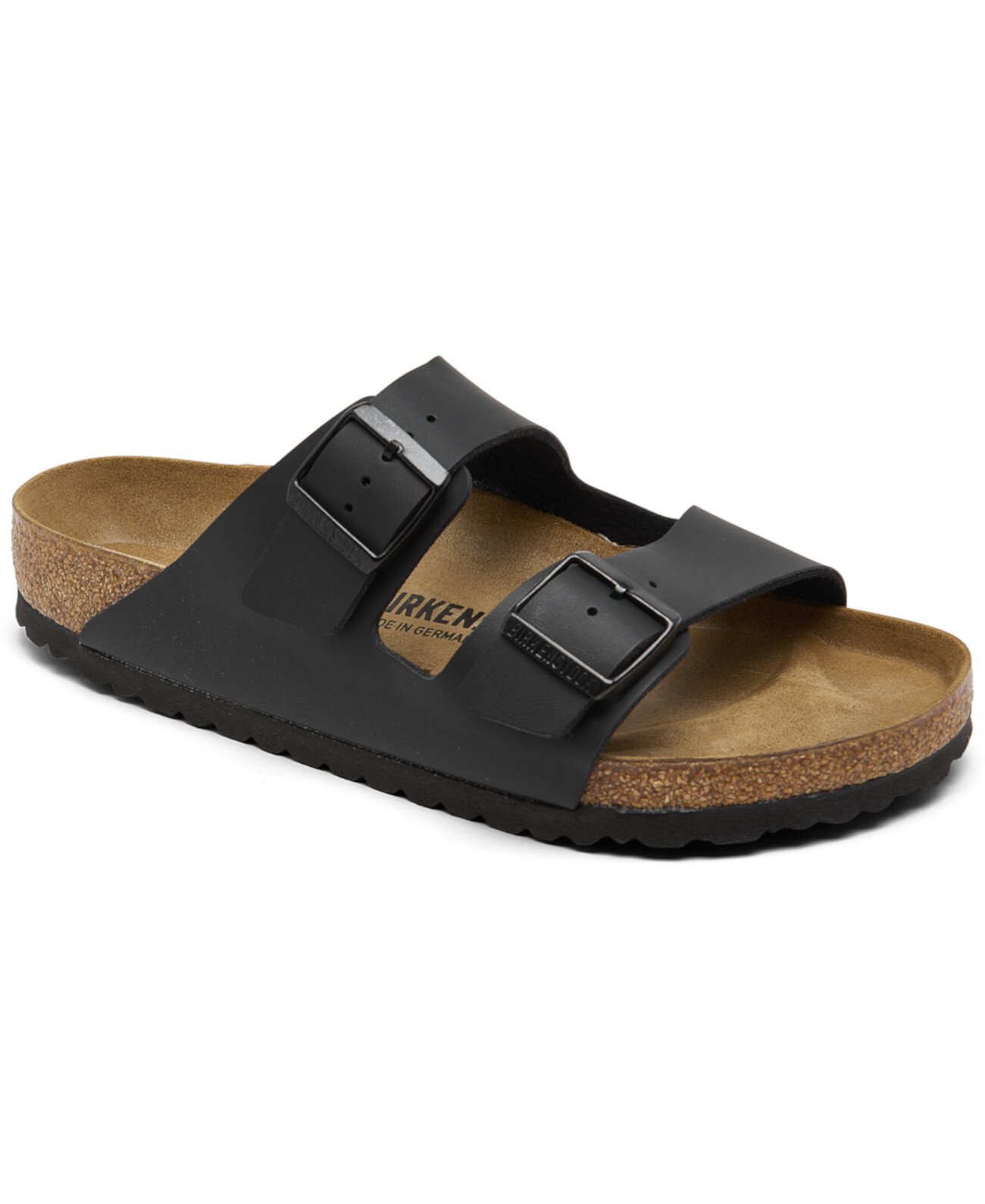 Мужские сандалии Birkenstock Arizona из материала Birko-Flor с двумя ремнями и анатомической стелькой Birkenstock