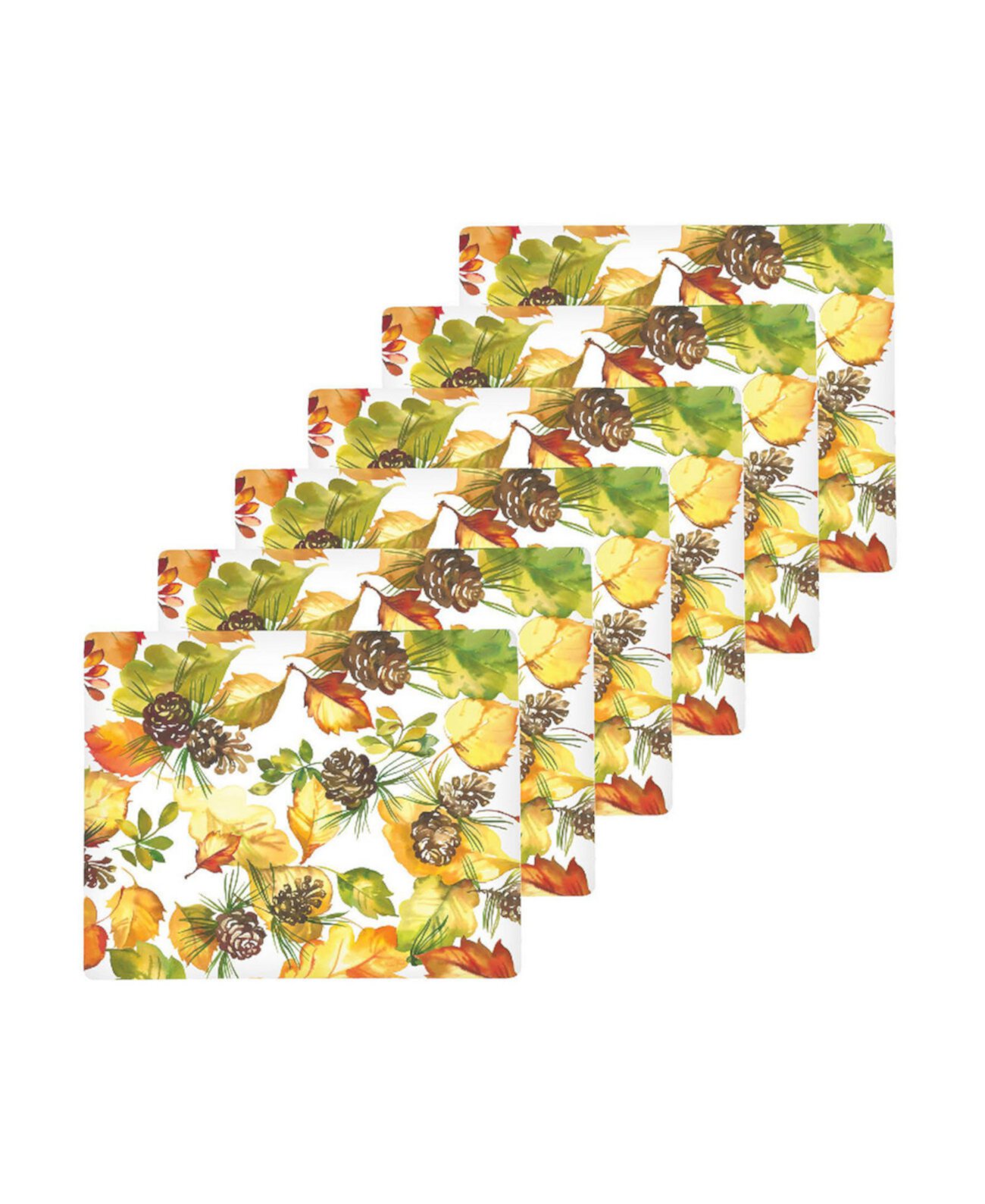 Салфетки из ДВП с осенними листьями, набор из 6 шт. C&F Home
