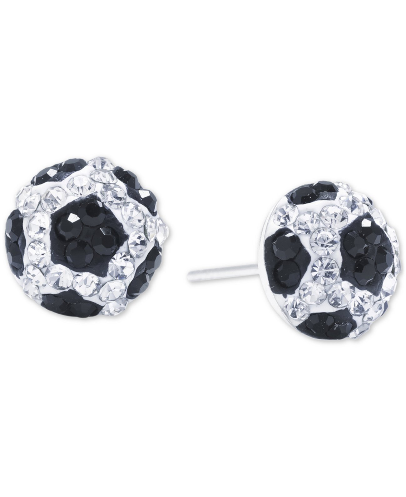 Серьги-гвоздики с хрустальным футбольным мячом из стерлингового серебра, созданные для Macy's Giani Bernini
