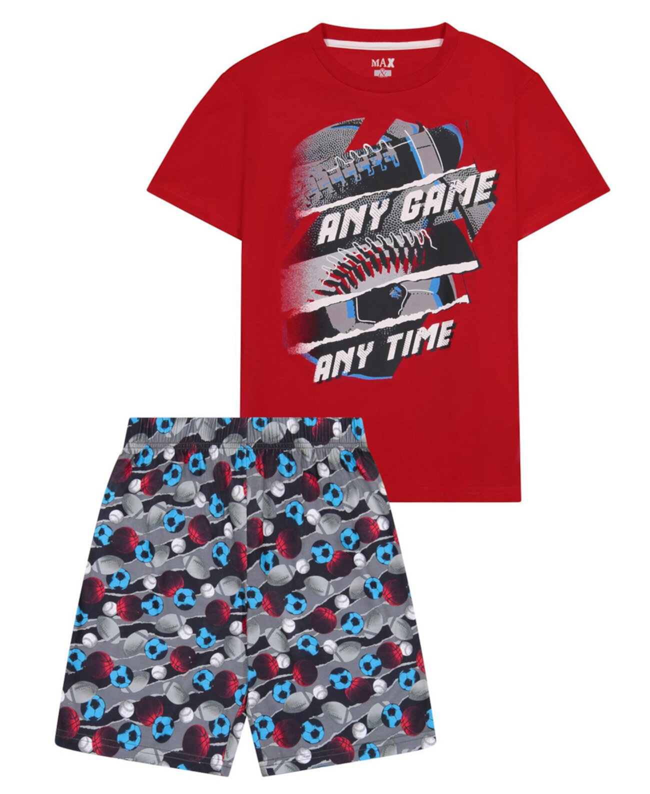 Короткий пижамный комплект из 2 предметов Little Boys Sports Theme Max & Olivia