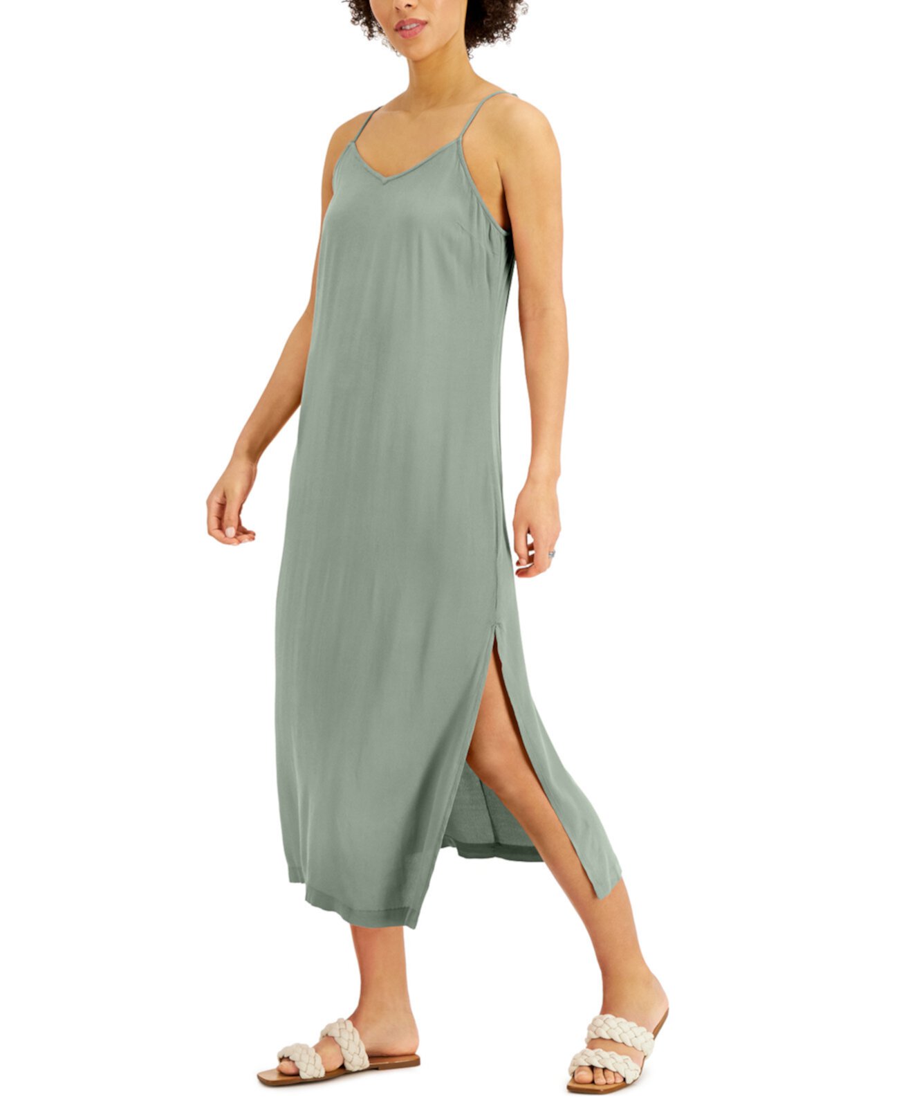 Миниатюрное платье-комбинация с разрезом по бокам, созданное для Macy's Style & Co