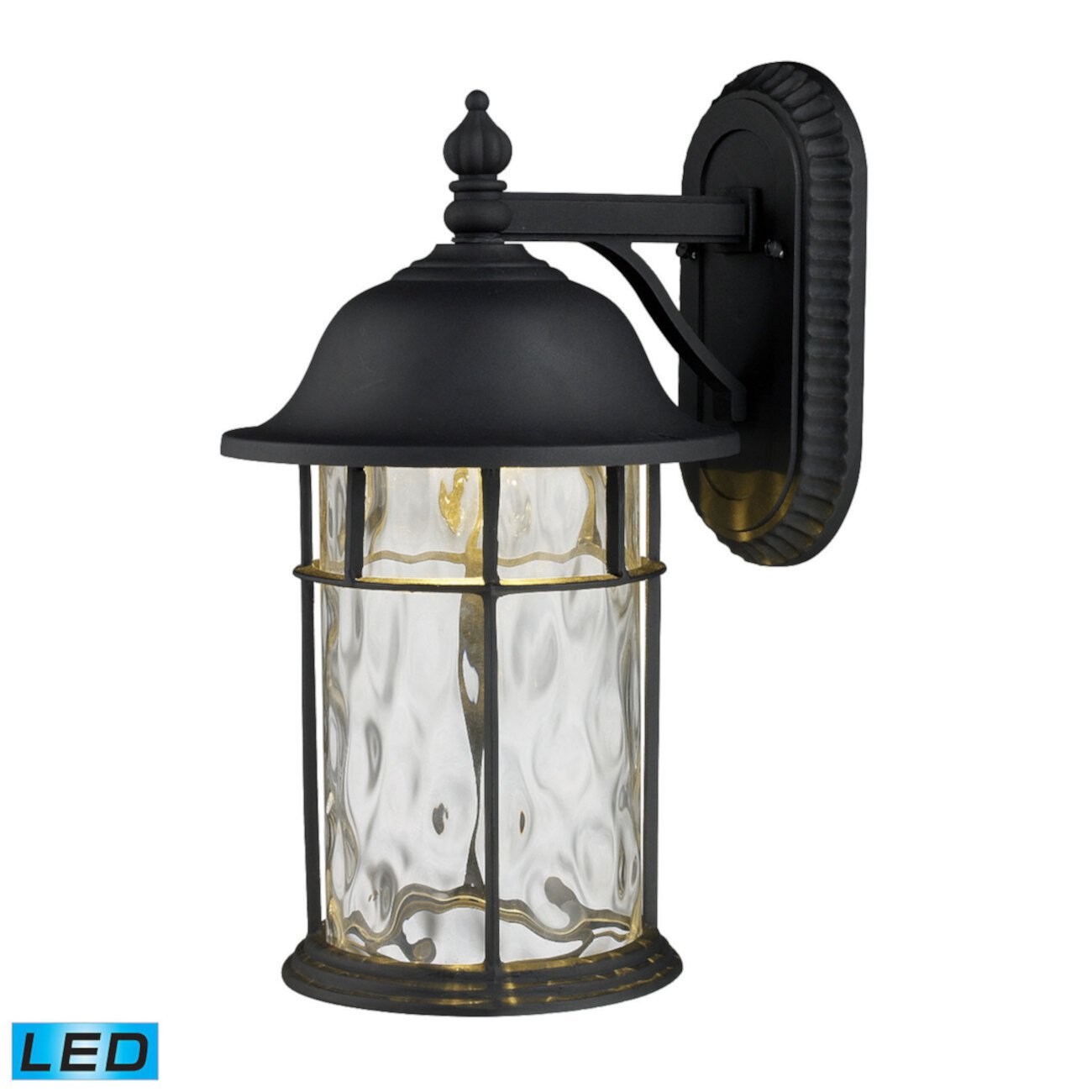 Настенный кронштейн для уличного светодиодного светильника Lapuente 1-Light в матовом черном цвете Macy's