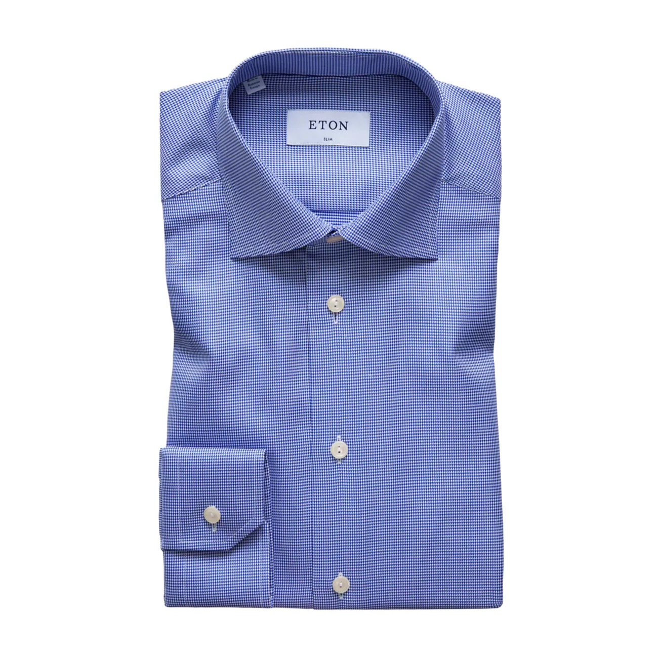 Приталенная классическая рубашка с узором `` гусиные лапки '' Eton