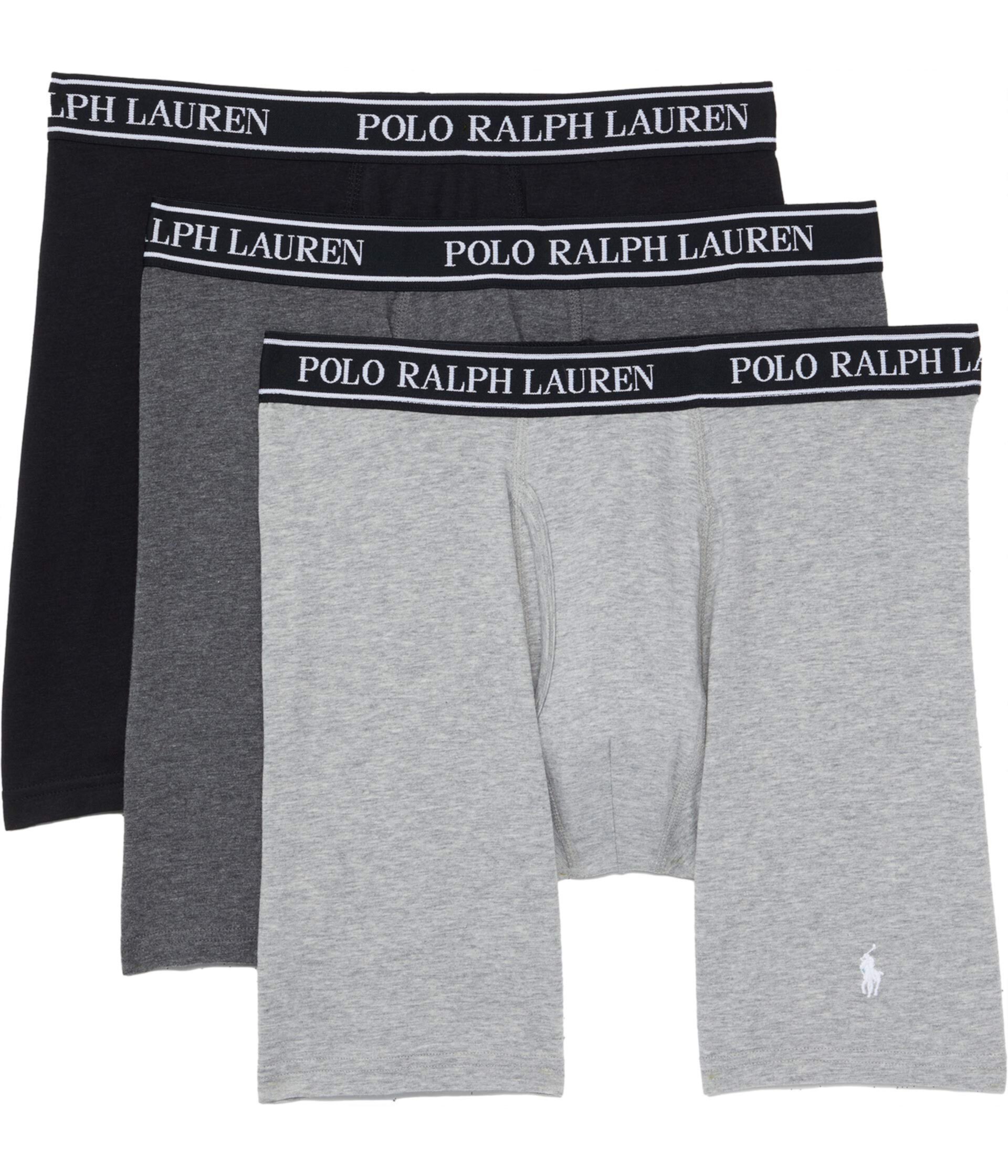 Классические трусы-боксеры стрейч с длинными штанинами Ralph Lauren