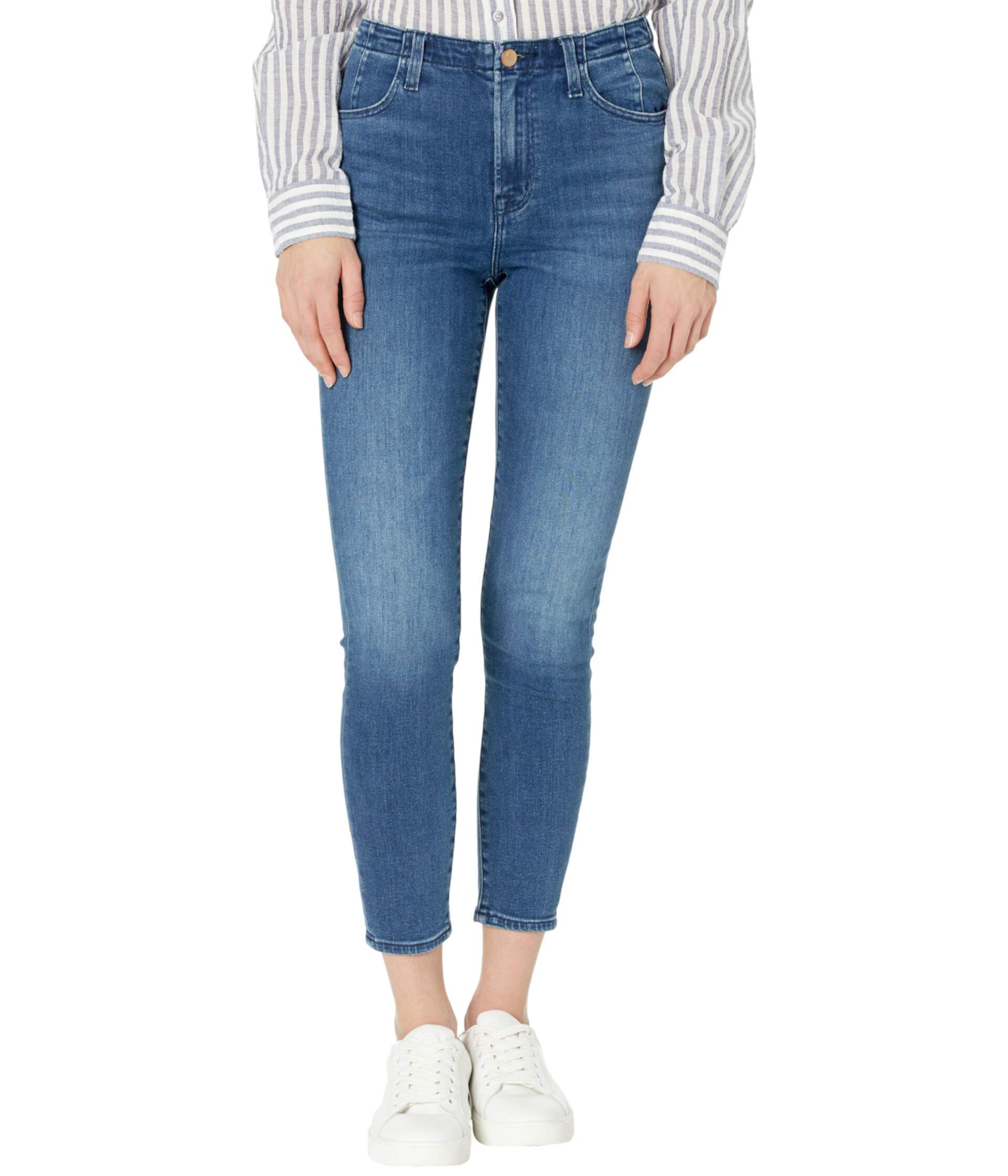 Укороченные джинсы скинни с завязками и высокой посадкой в цвете Moxie J Brand