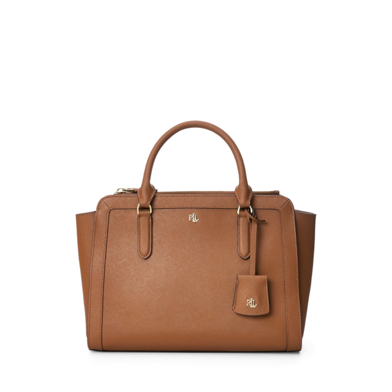 Кожаная сумка-портфель среднего размера с перекрестной штриховкой Brooke Ralph Lauren