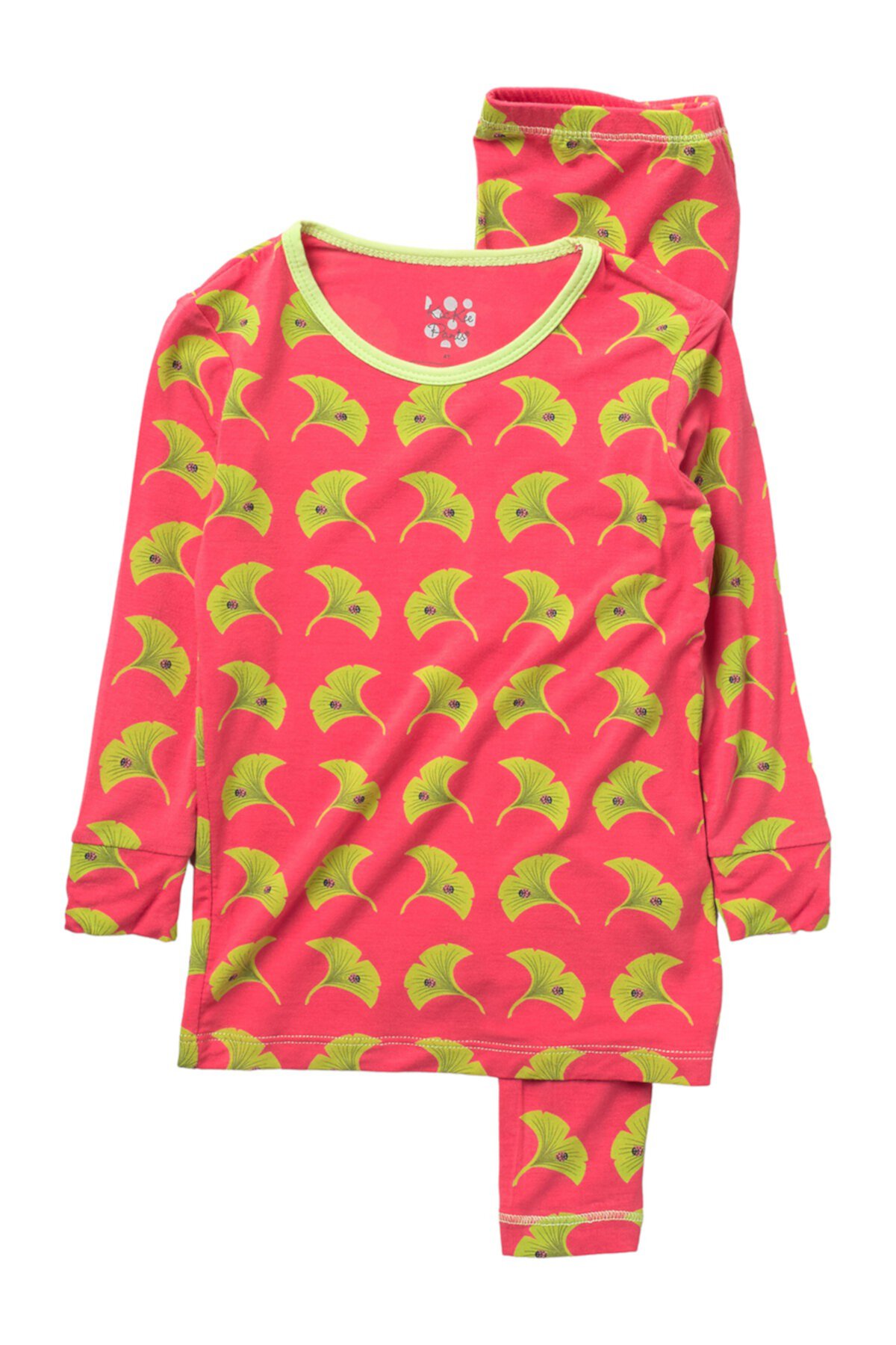 Пижамный комплект с длинным рукавом с принтом (для малышей и маленьких девочек) KicKee Pants