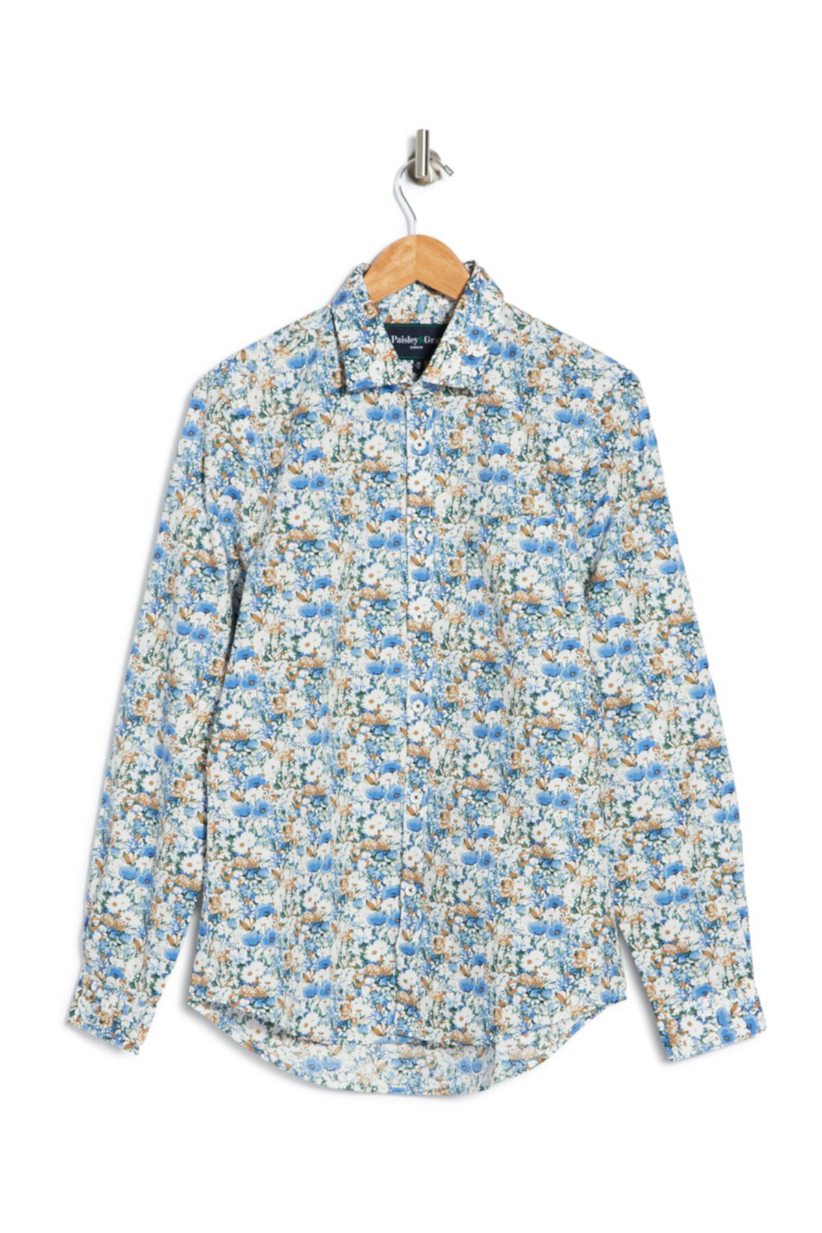Приталенная рубашка с цветочным принтом Paisley & Gray