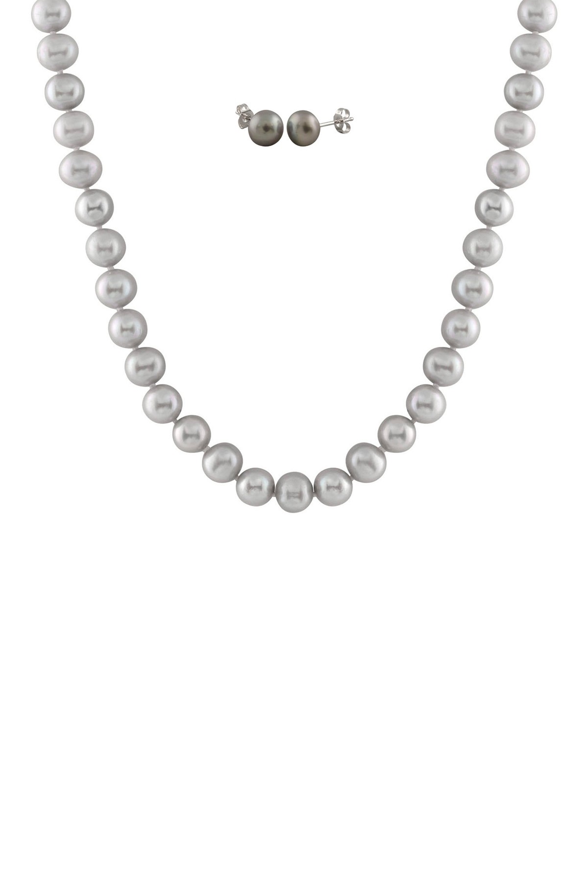 Набор ожерелий и серег 8-8,5 мм с пресноводным жемчугом Splendid Pearls