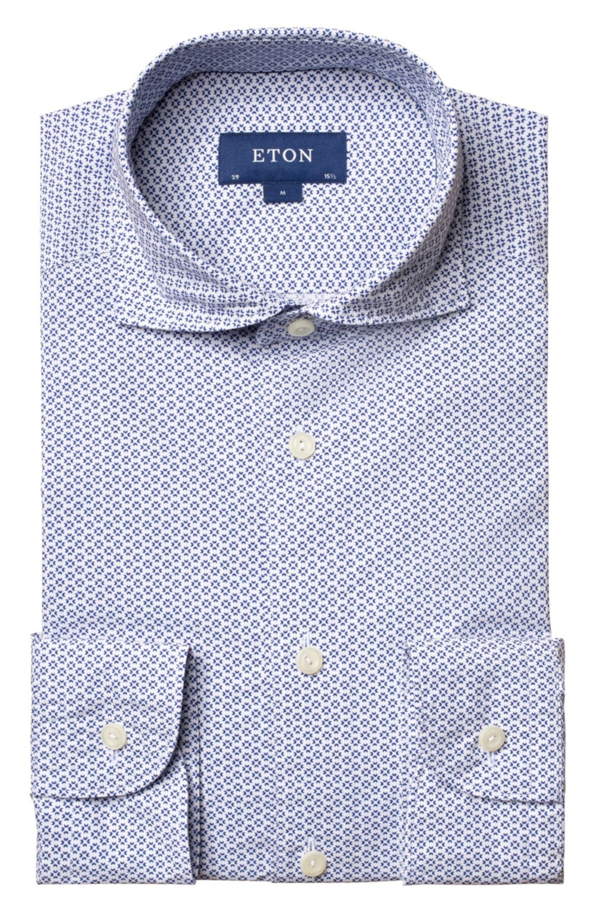 Современная классическая рубашка с аккуратным цветочным принтом Eton