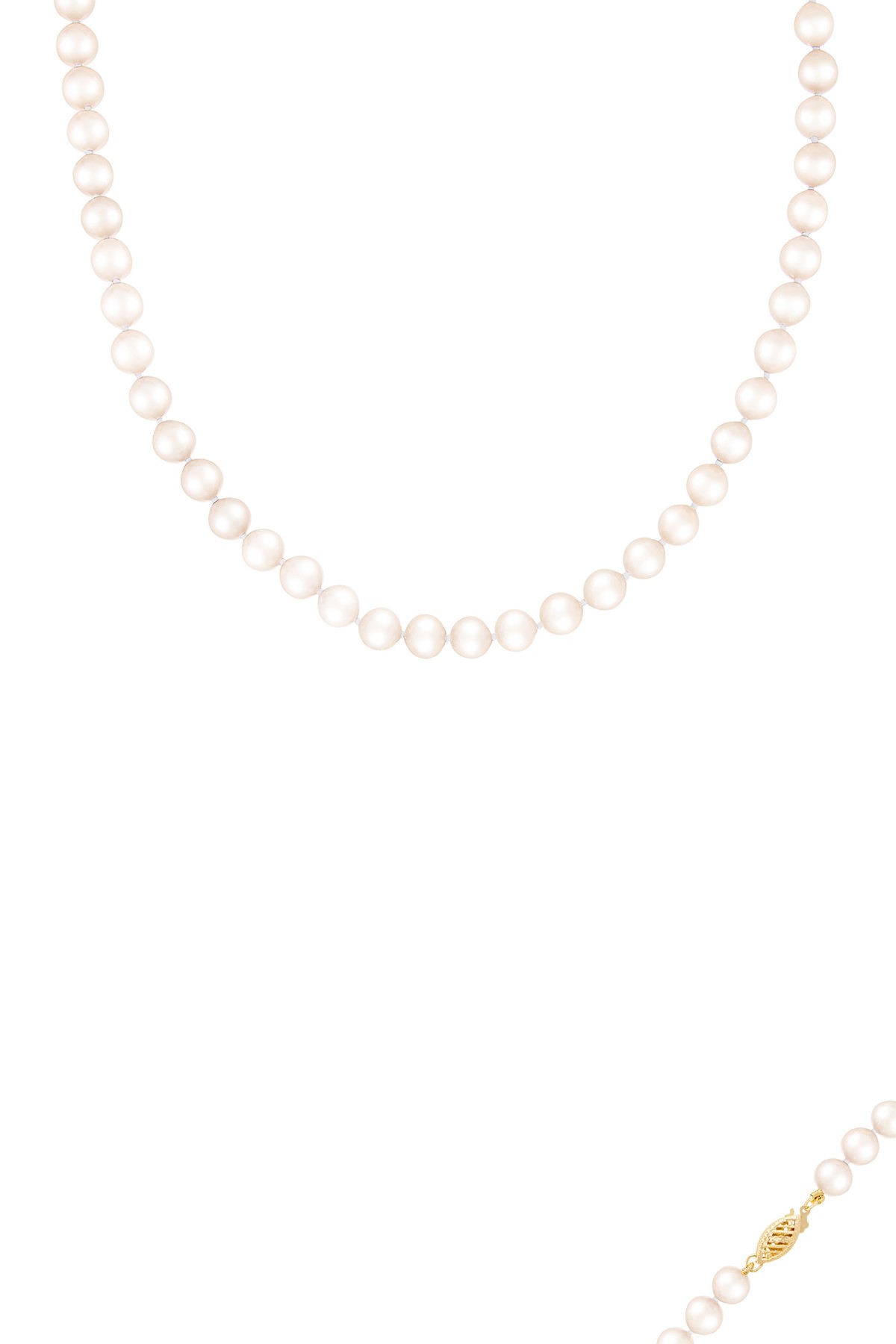 Позолоченное 14-каратное золото 7-7,5 мм ожерелье и браслет из 2 предметов с пресноводным жемчугом Splendid Pearls