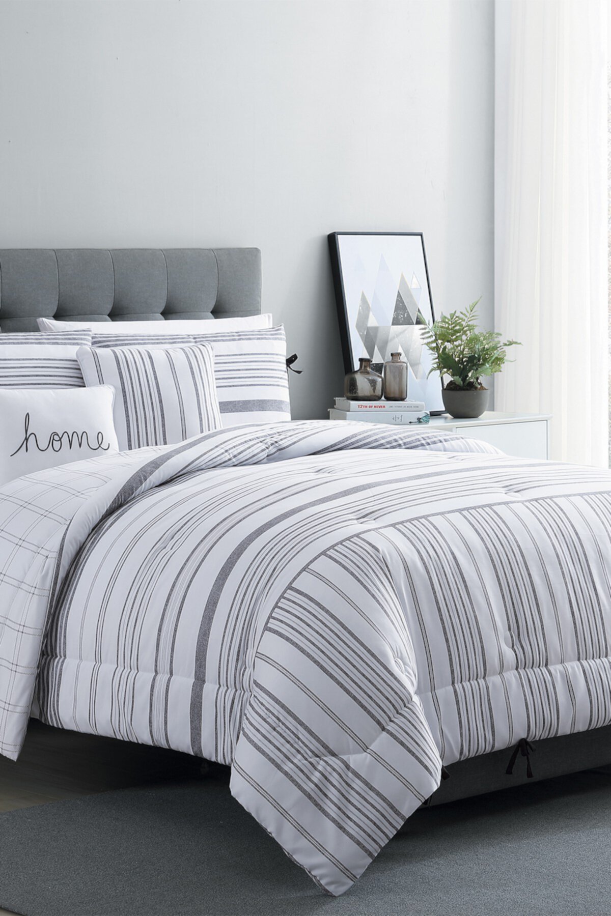 Комплект одеял King Farmhouse Princeton - белый / серый VCNY HOME