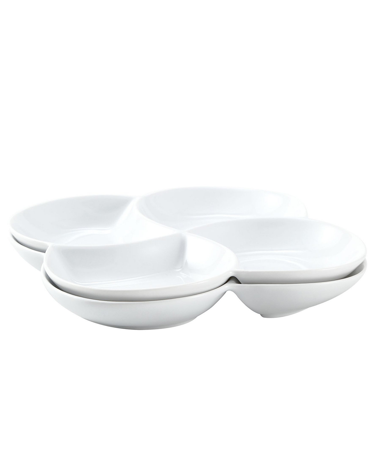 Поднос для сервировочных тарелок с 4 отделениями, сервировочные тарелки для десертов, 2 шт. Bruntmor