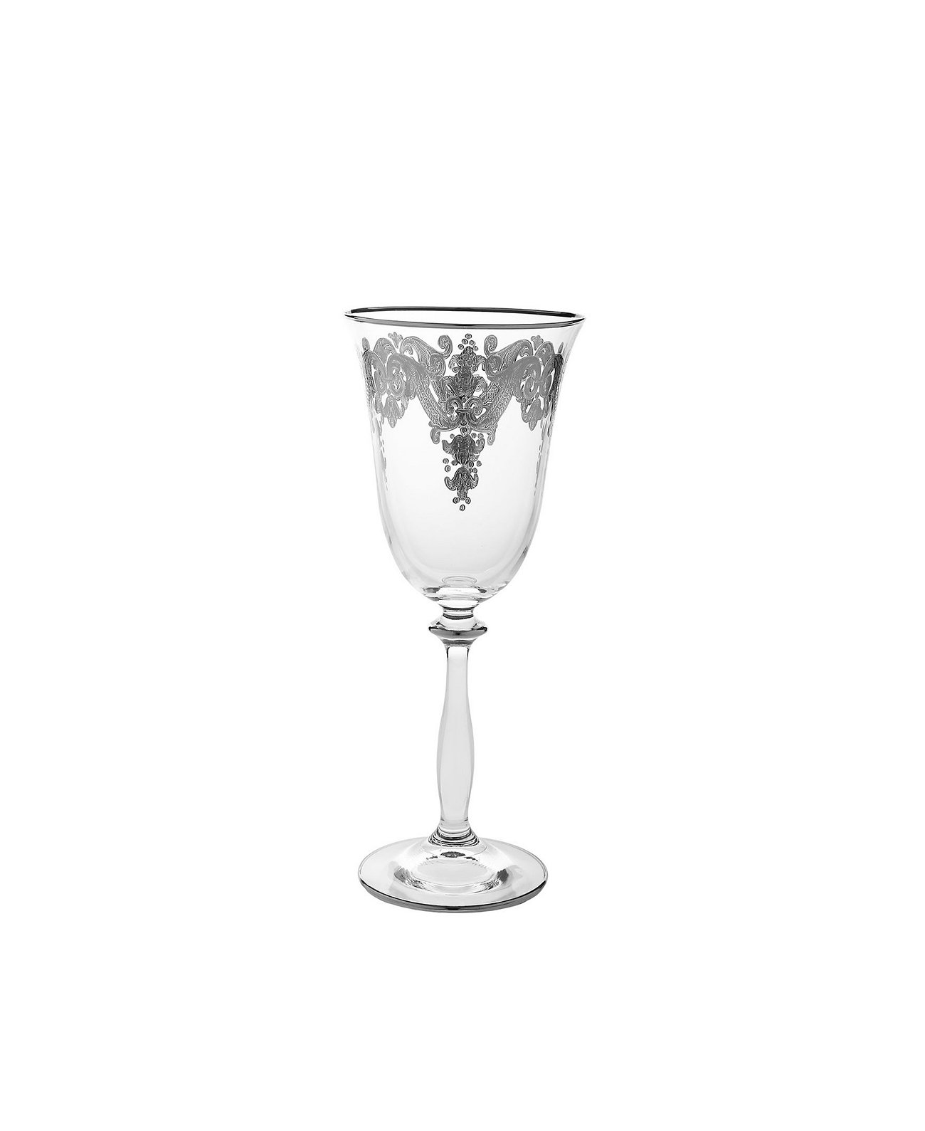 Набор из 6 стаканов для воды с серебряным орнаментом, на 10 унций. Classic Touch