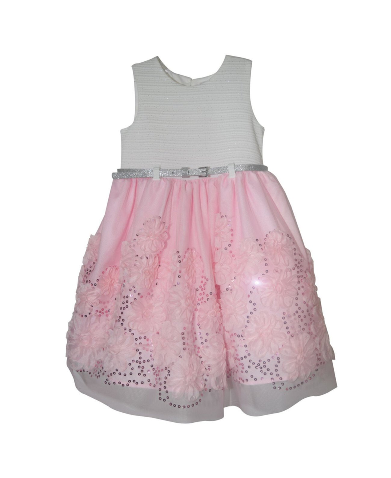 Сутажное платье для маленьких девочек с блестками Blueberi Boulevard