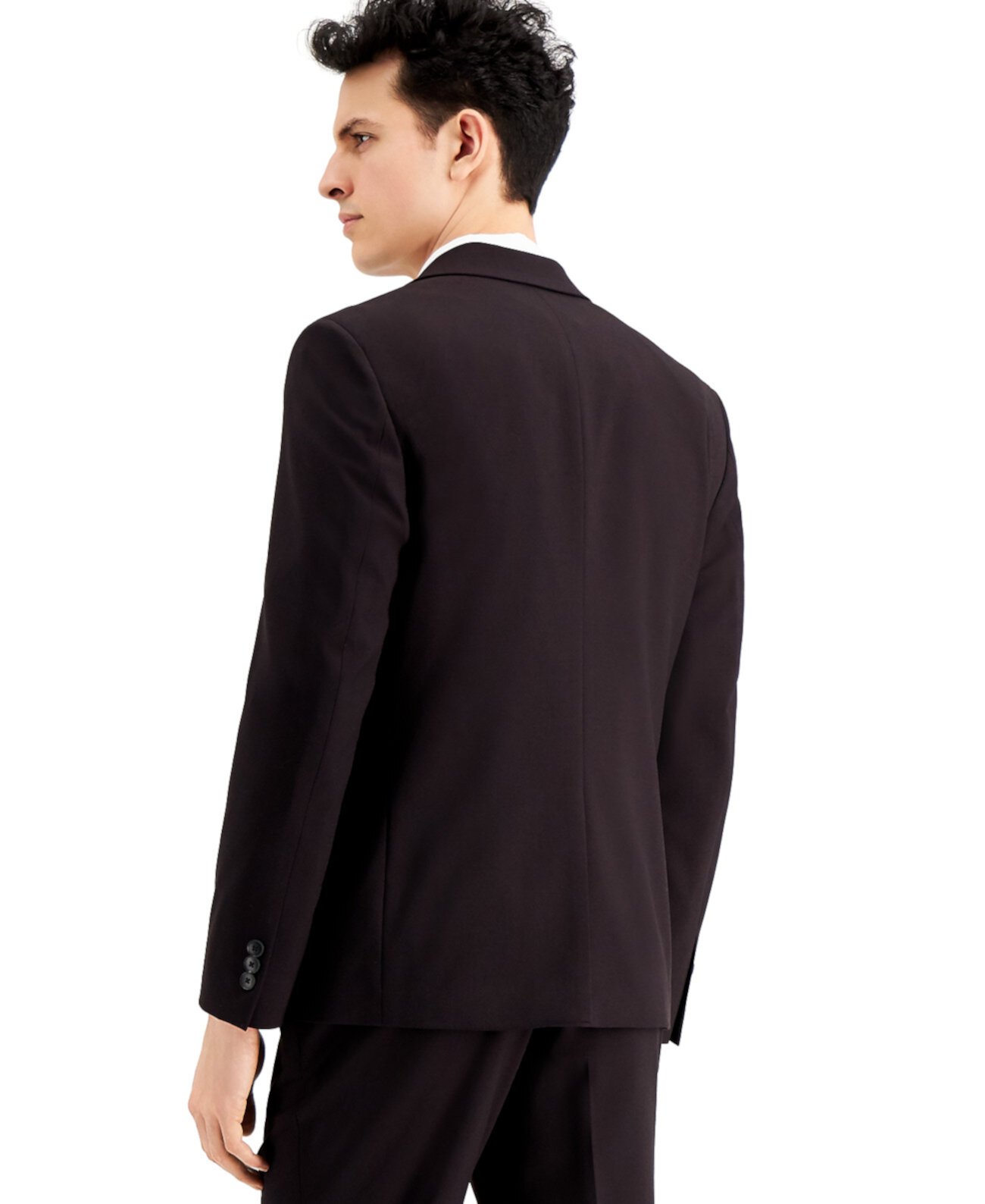 Мужской однотонный пиджак облегающего кроя бордового цвета, созданный для Macy's I.N.C. International Concepts
