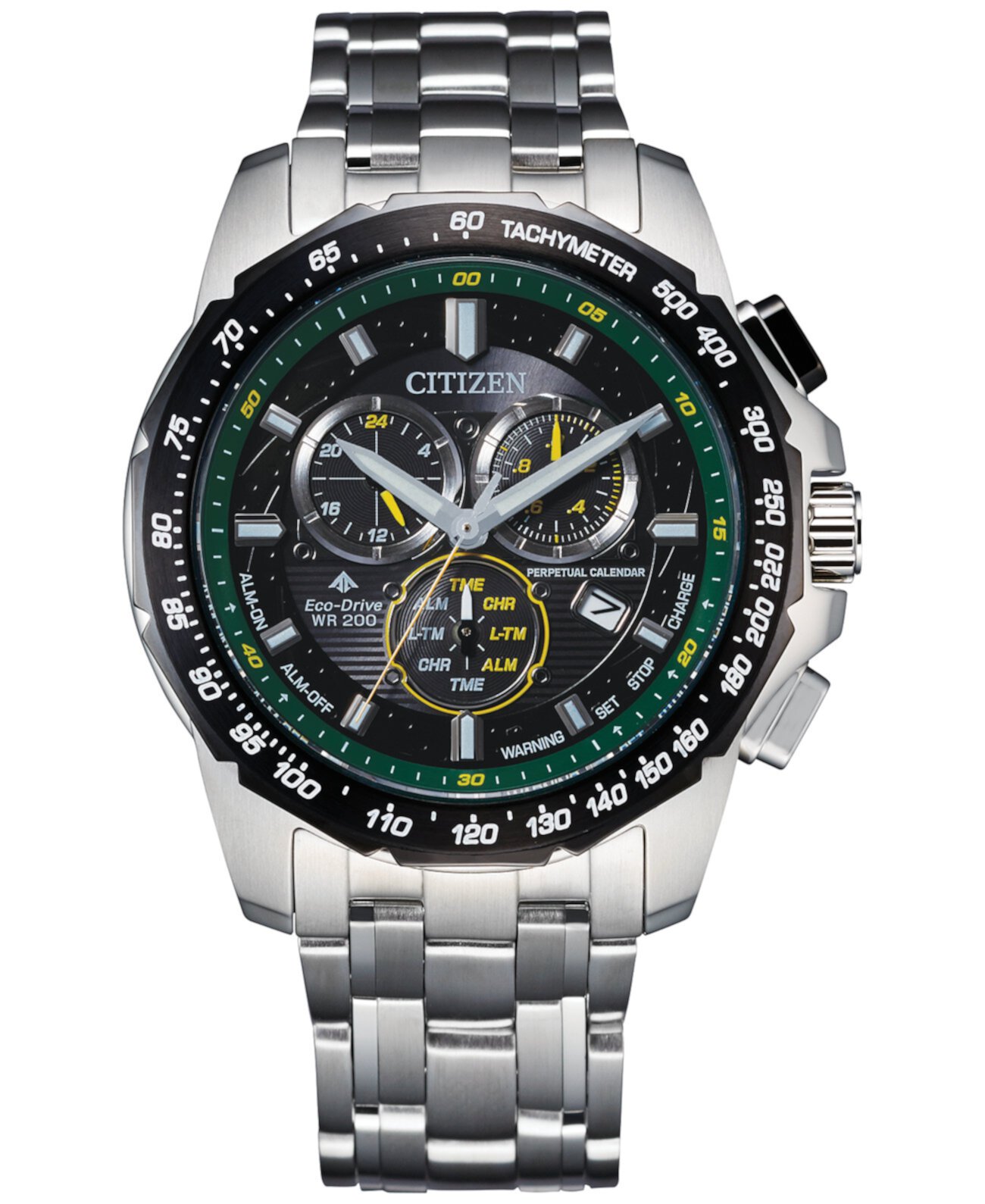 Eco-Drive Мужские часы с хронографом Promaster Land из нержавеющей стали с браслетом 43 мм Citizen