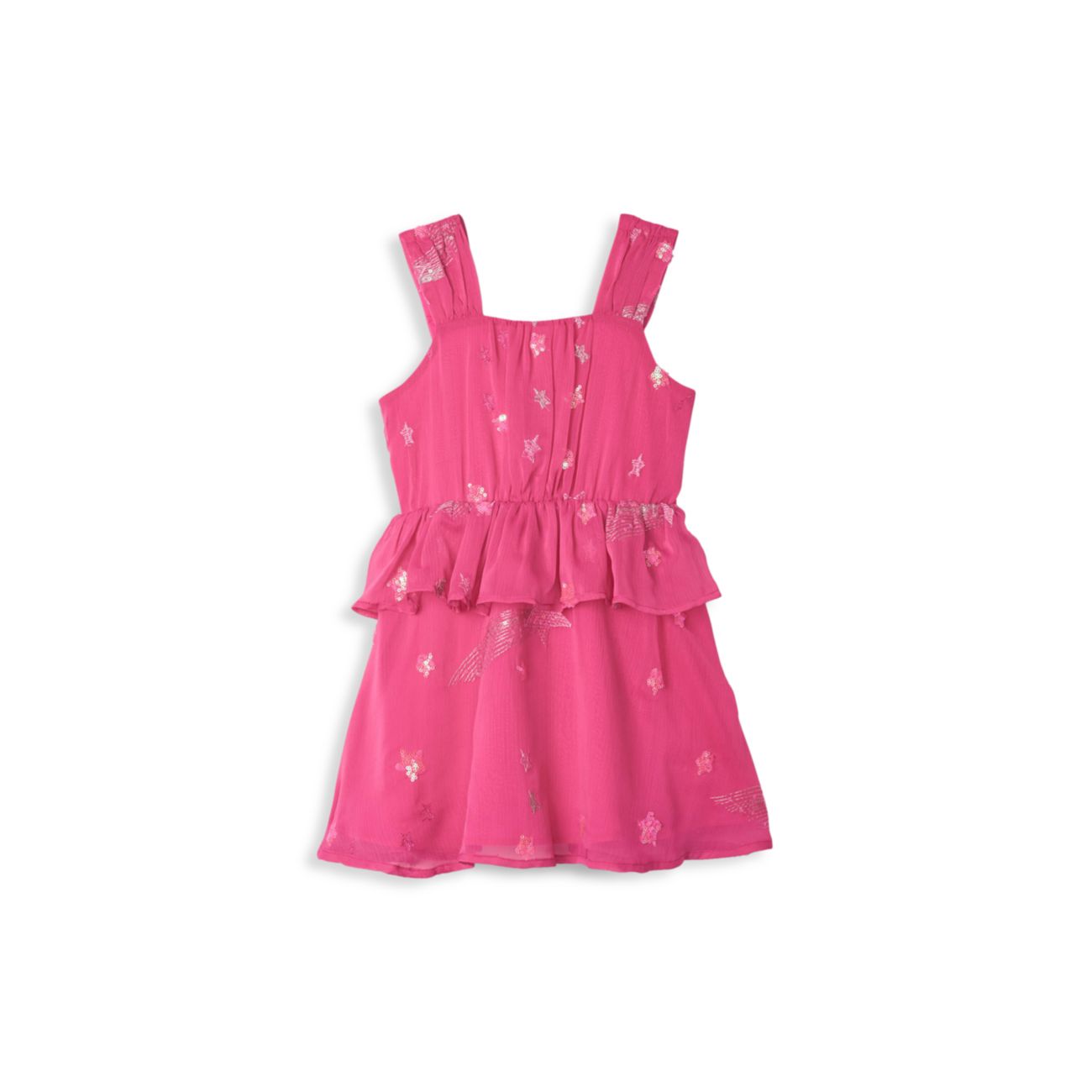 Маленькая девочка & amp; Платье для девочек с оборками на талии Shooting Stars Hatley