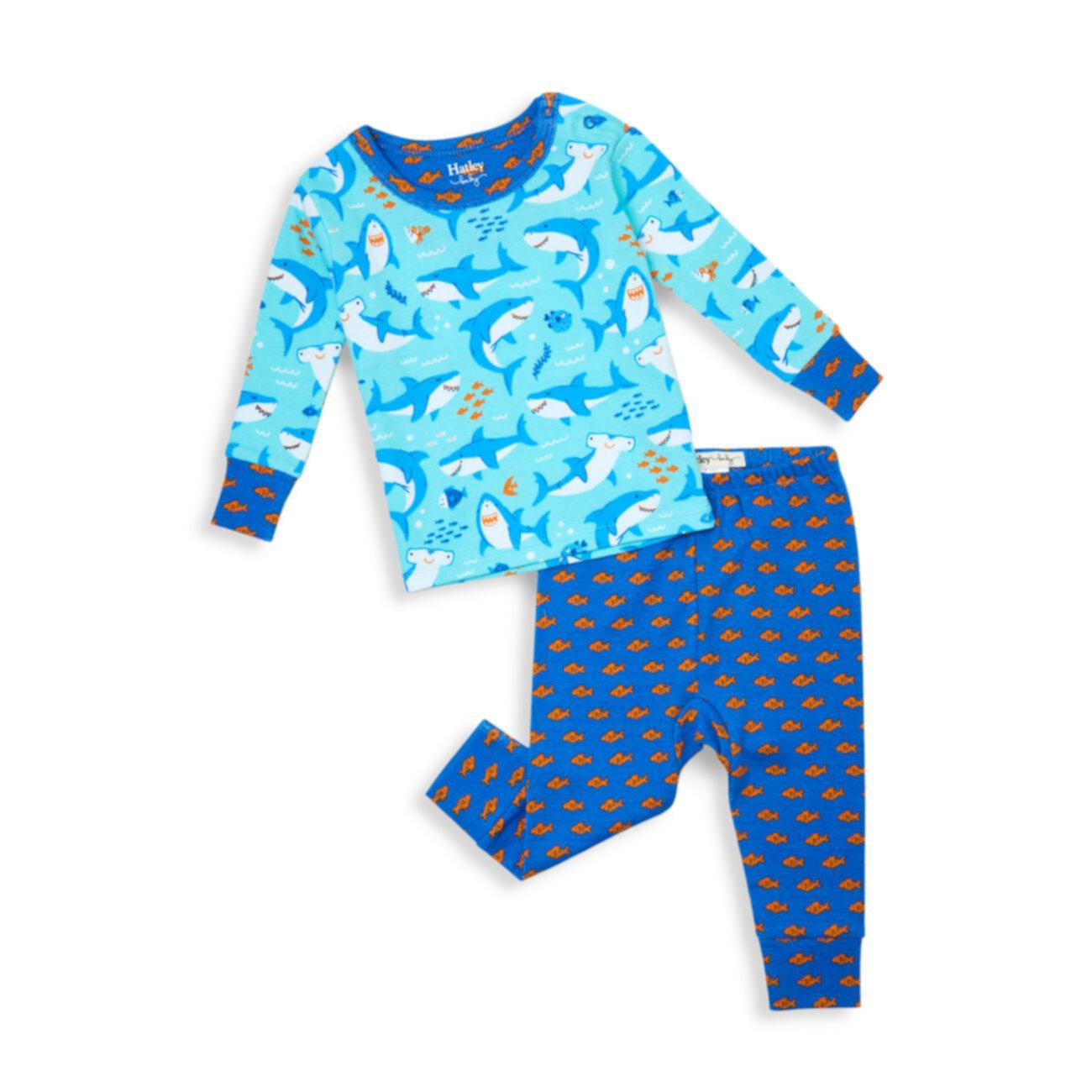 Пижамный комплект из органического хлопка для маленьких мальчиков Shark Party Hatley