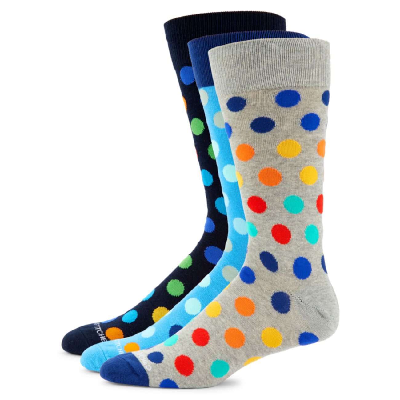 3 пары носков с круглым вырезом в разноцветный горошек Unsimply Stitched