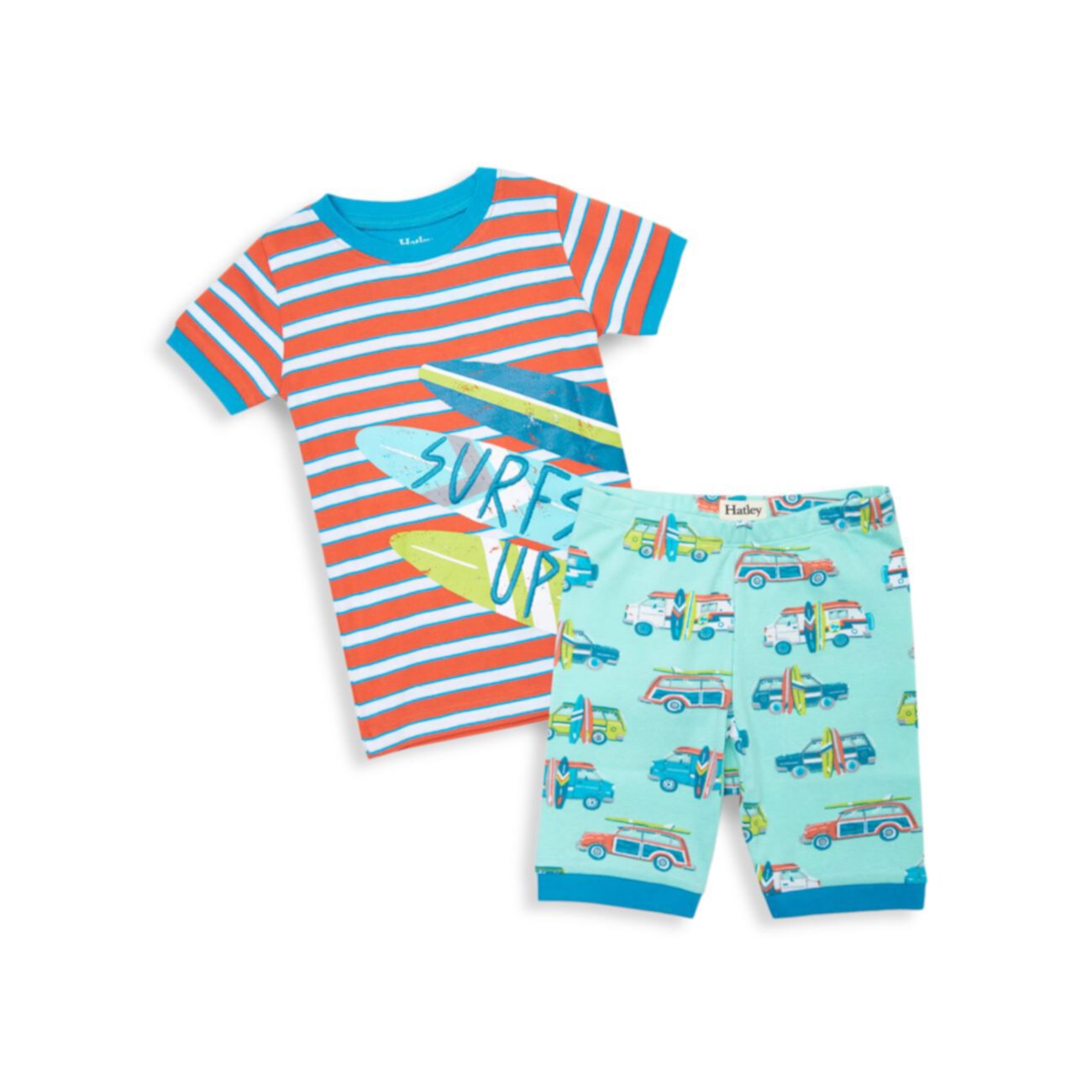 Little Boy's & amp; Короткий пижамный комплект Surfs Up из органического хлопка для мальчиков из 2 предметов Hatley