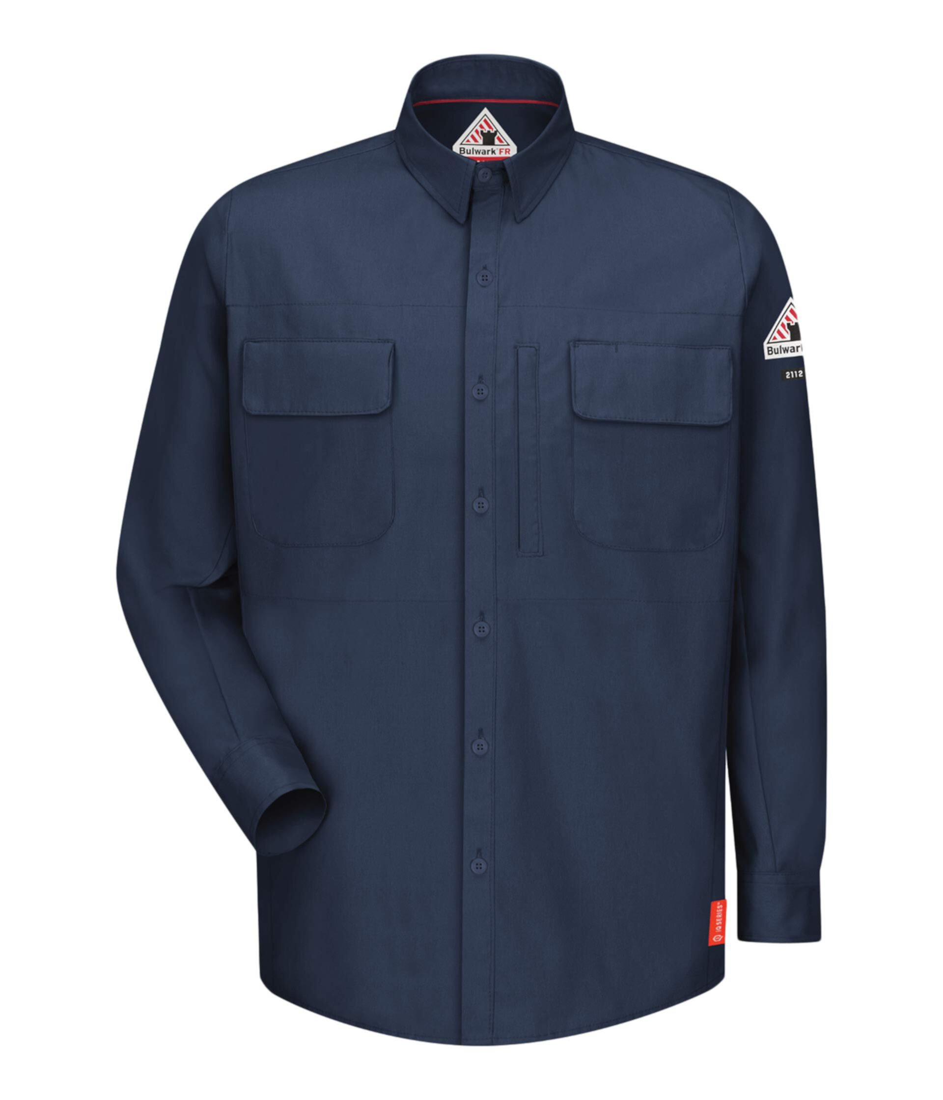 Комфортная тканая рубашка с длинными рукавами и накладными карманами Big & Tall iQ Series® Bulwark