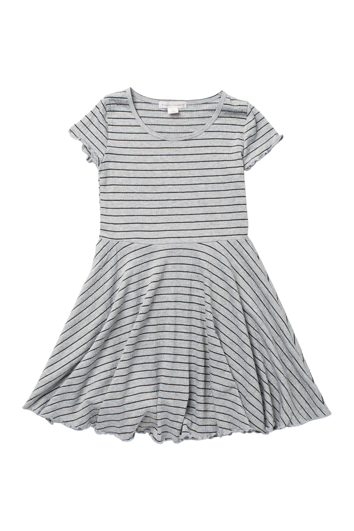 Полосатое платье с короткими рукавами с плиссированной юбкой (для больших девочек) Melrose and Market