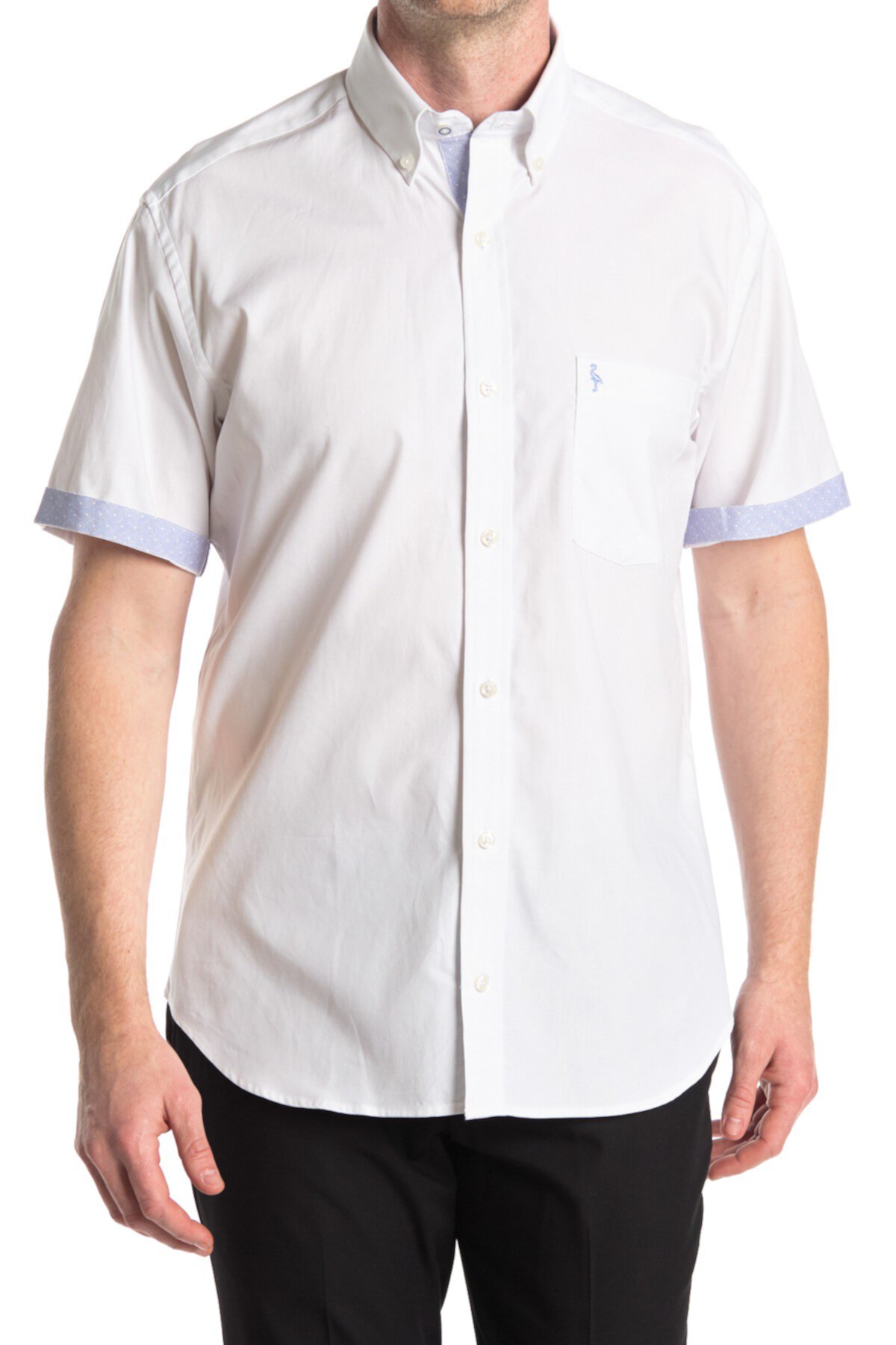 Рубашка с коротким рукавом с контрастной отделкой TailorByrd