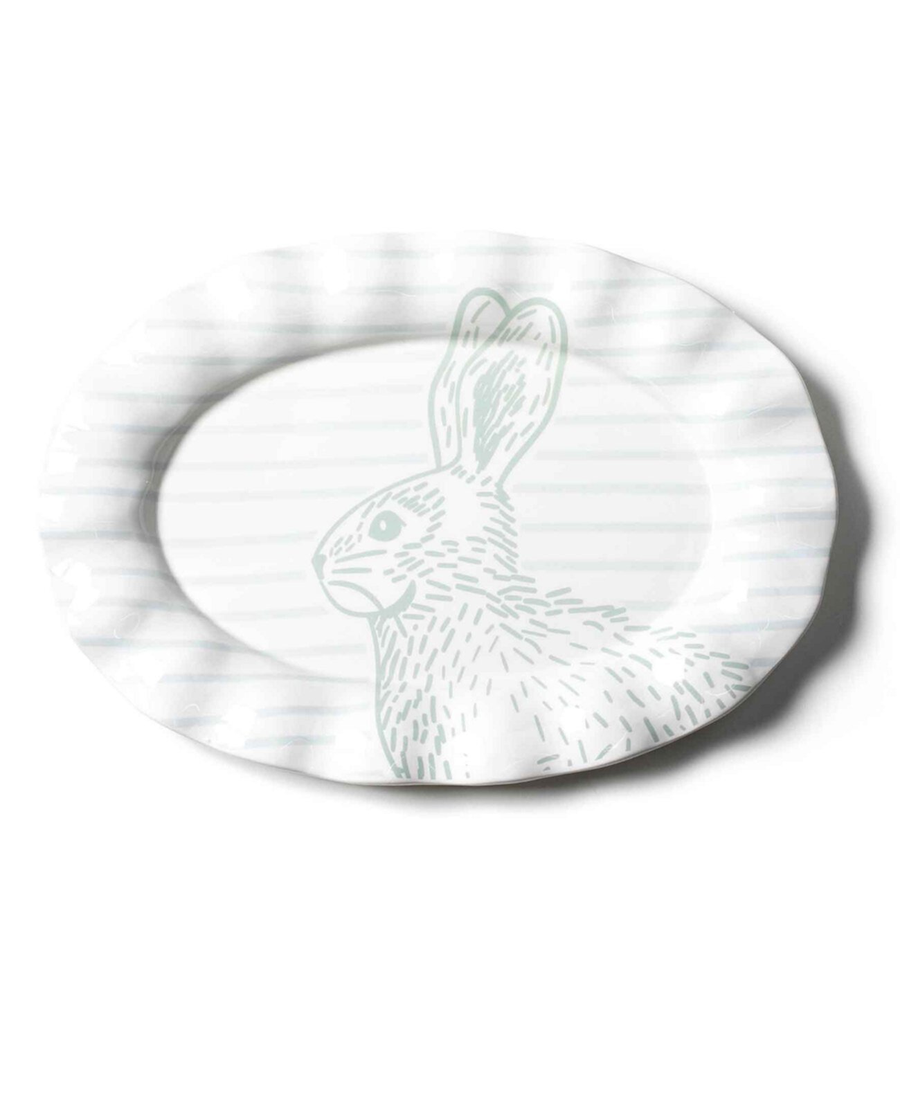 от Лауры Джонсон Овальное блюдо с крапчатым кроликом и рюшами Coton Colors