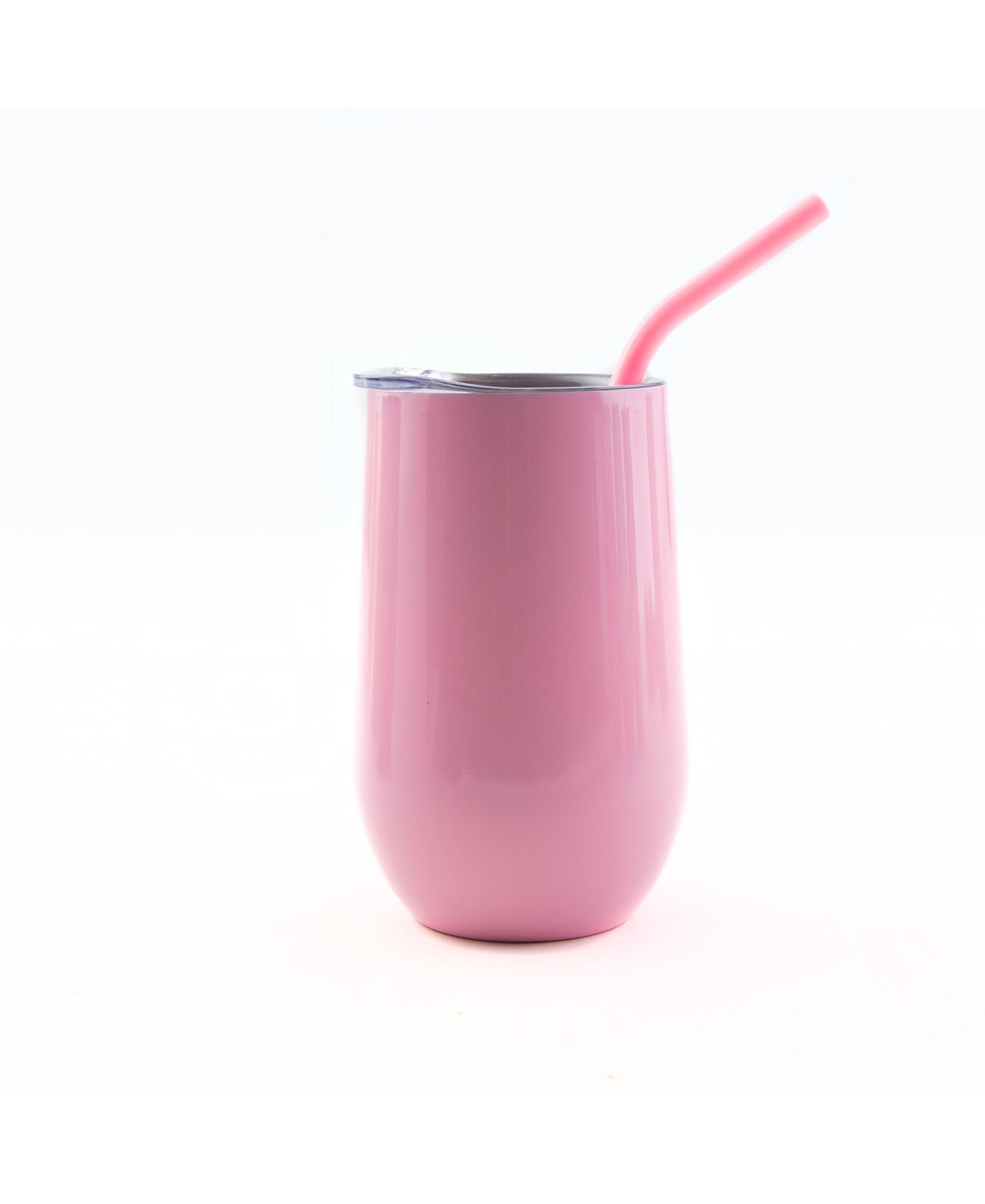 Розовый изолированный соломенный стакан на 16 унций THIRSTYSTONE
