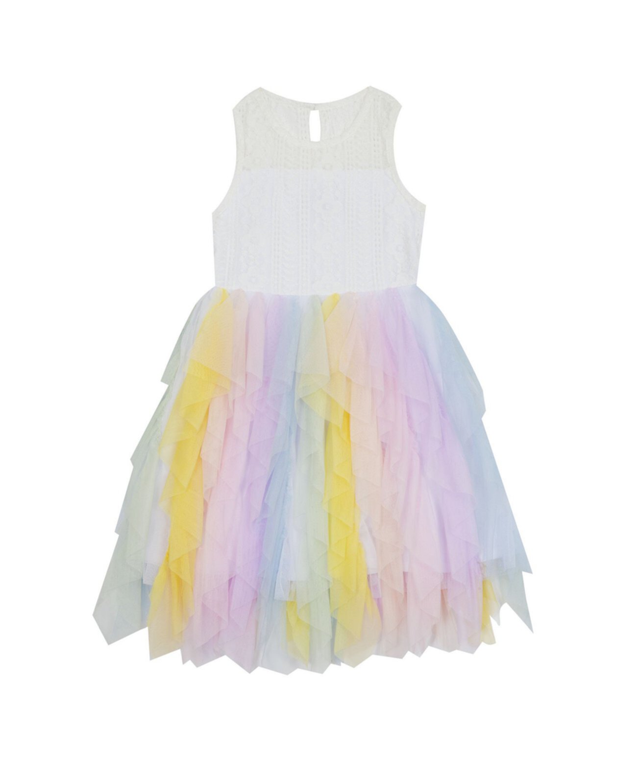 Кружевное и каскадное платье для маленьких девочек Rare Editions