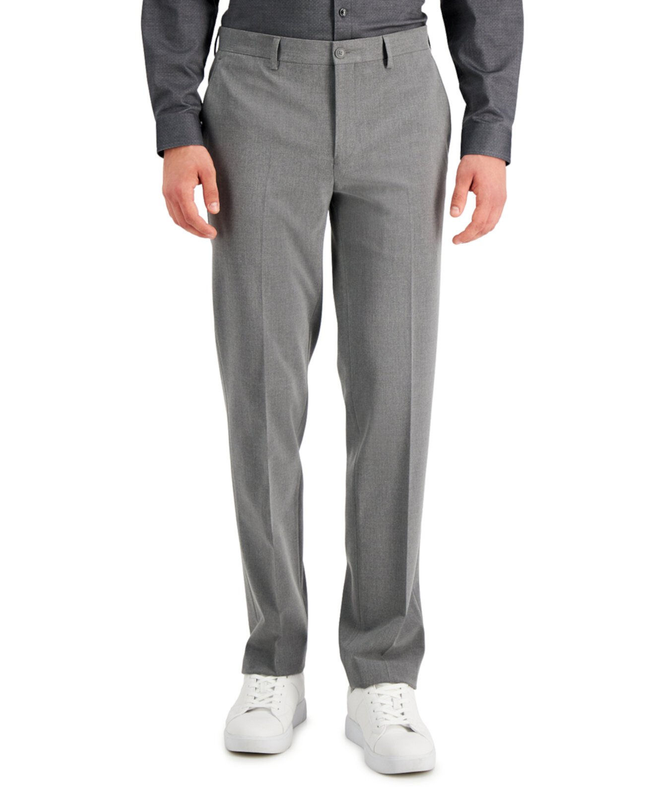 Мужские облегающие серые однотонные брюки INC, созданные для Macy's I.N.C. International Concepts