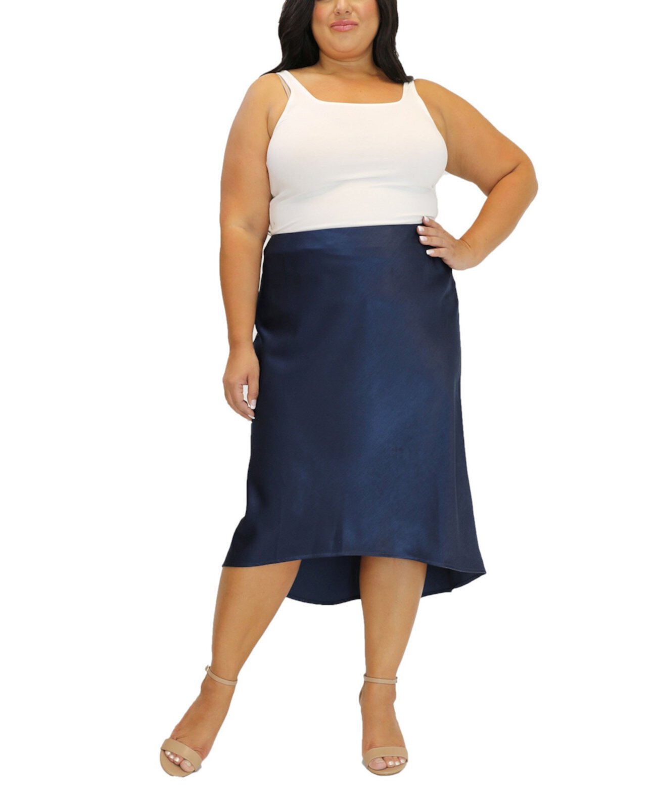 Женская юбка больших размеров с тяжелым шармом и неровным краем Maree Pour Toi