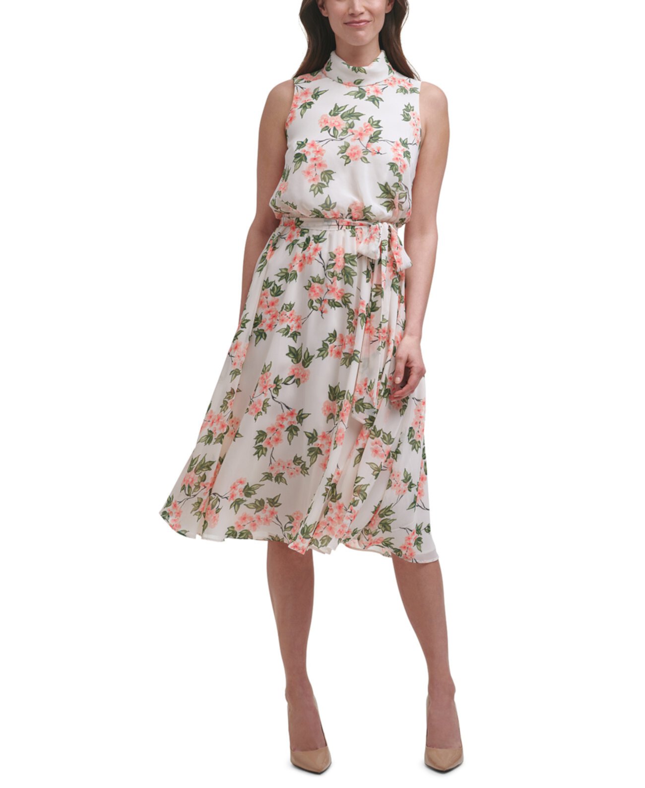Миди-платье с цветочным принтом HARPER ROSE