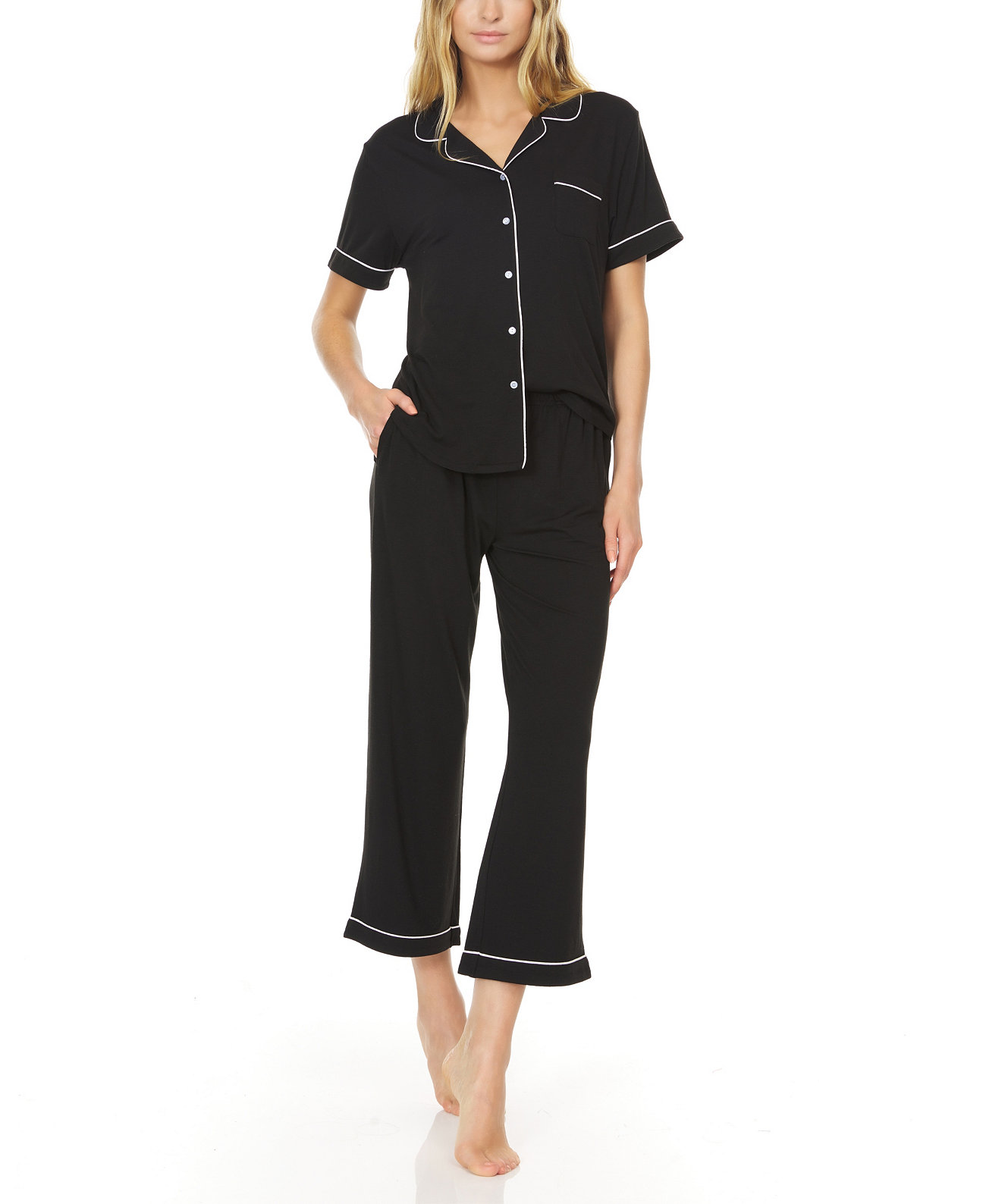 Women's Annie Notch Top and Capri Pajama 2 Piece Set Flora Nikrooz