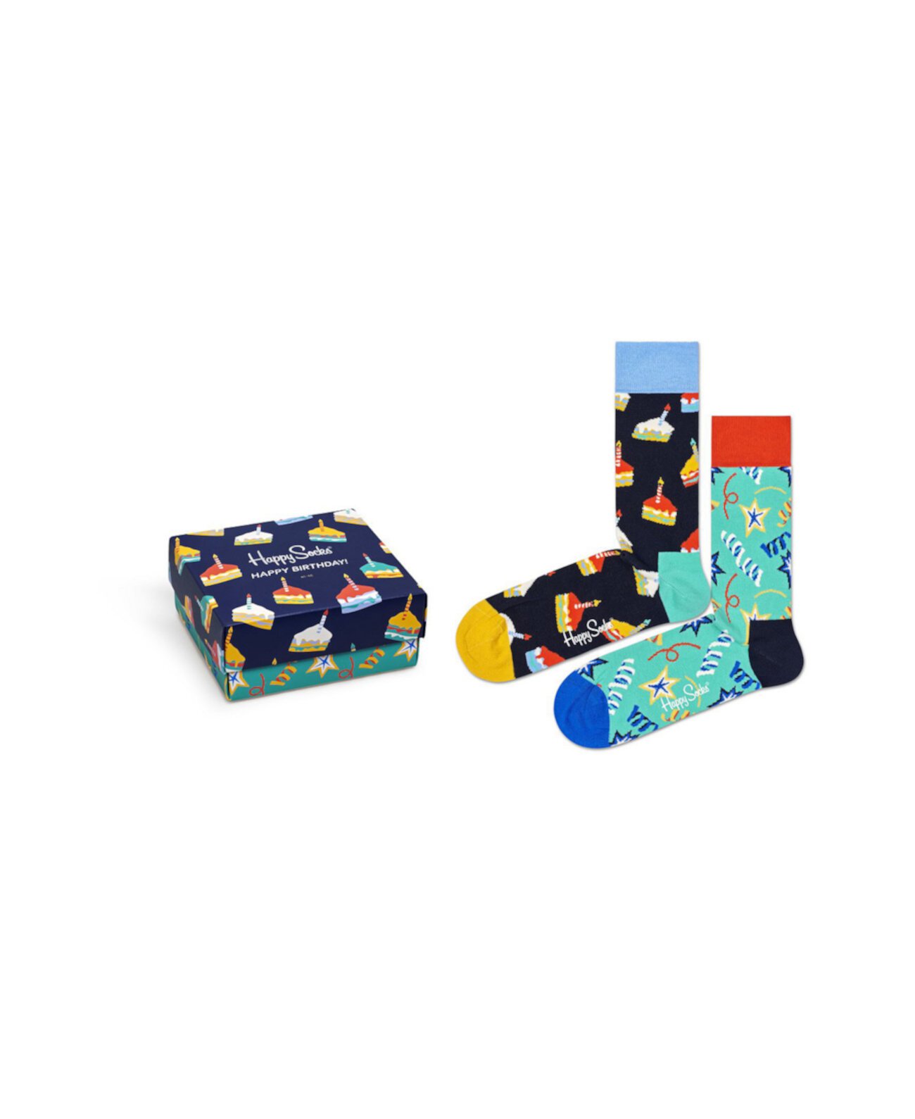 Мужские носки с подарками на день рождения, 2 шт. В упаковке Happy Socks