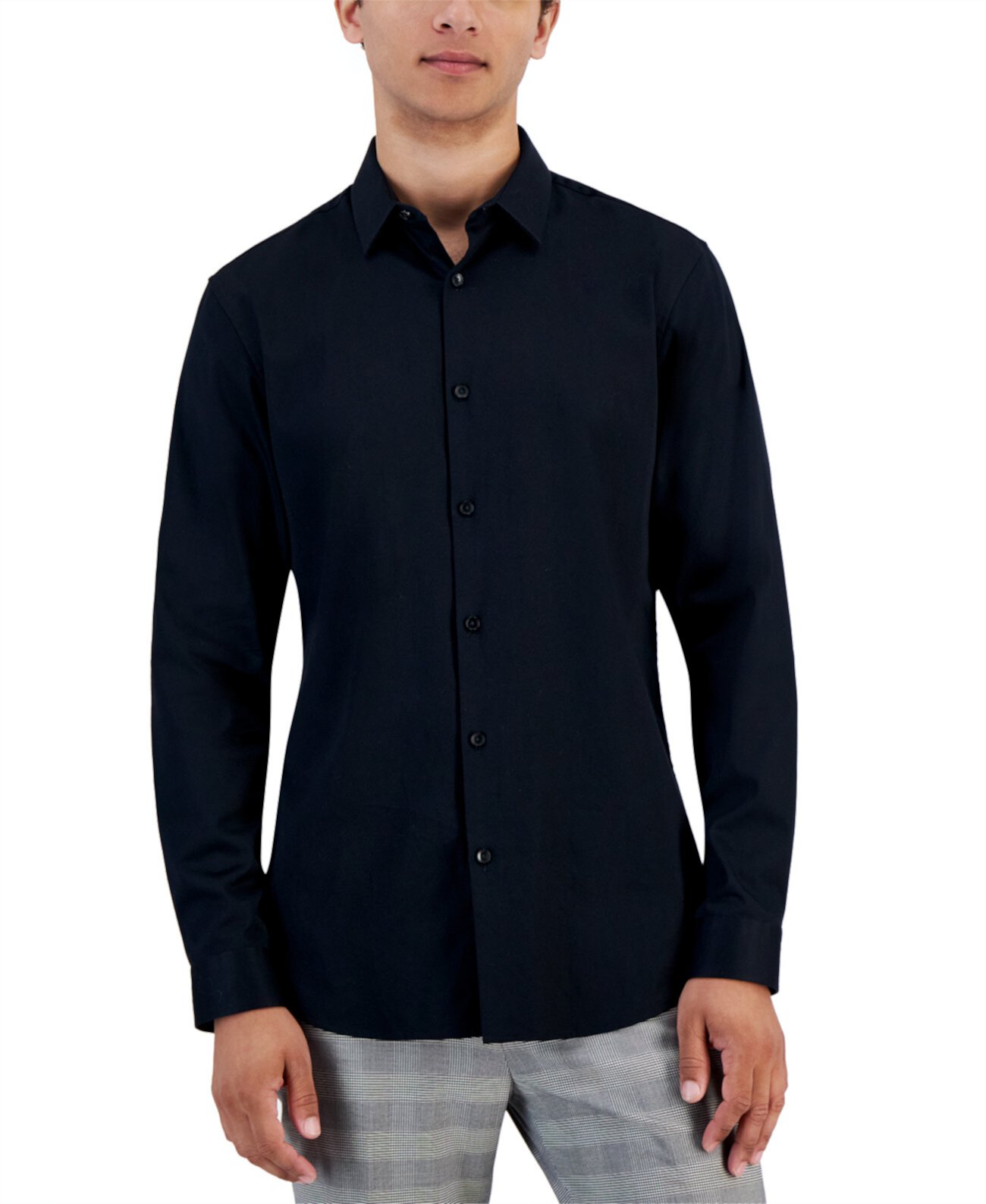 Мужская классическая рубашка приталенного кроя, созданная для Macy's I.N.C. International Concepts