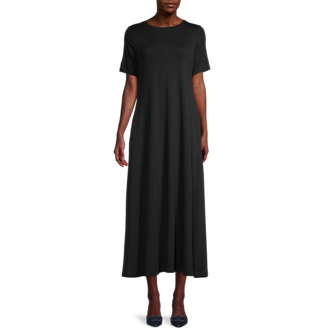 Платье-футболка миди с короткими рукавами Eileen Fisher