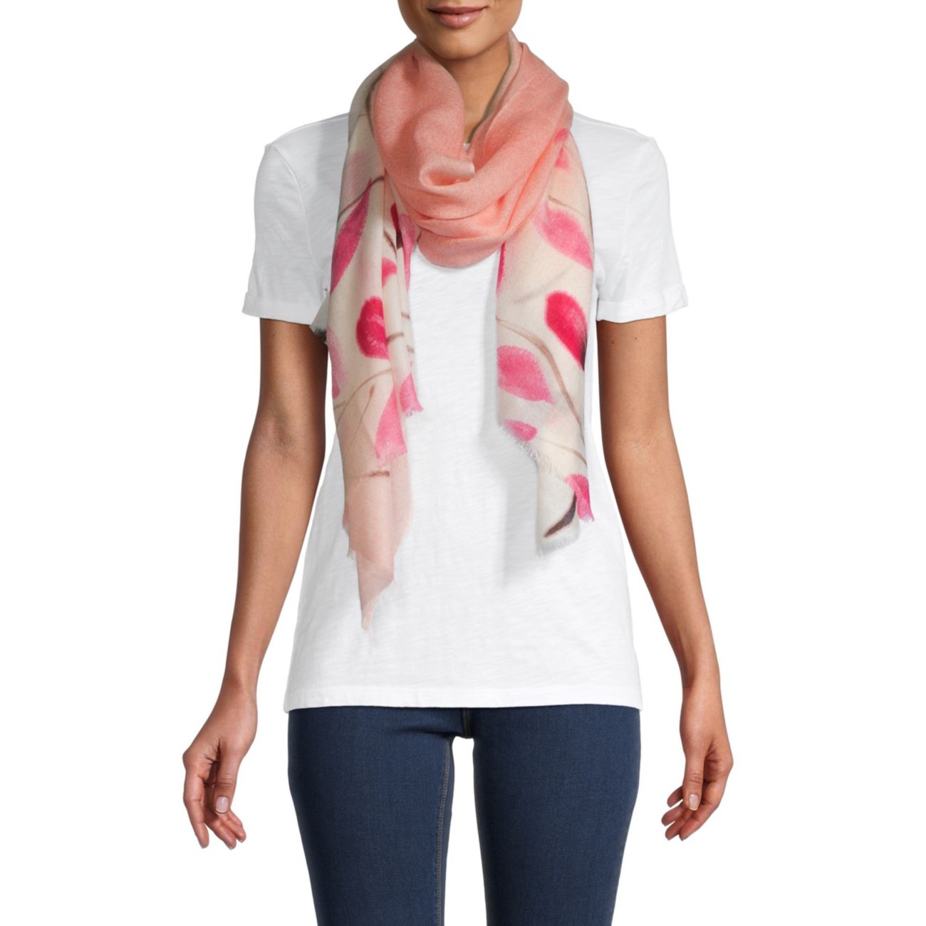 Шерстяной шарф с цветочным принтом La Fiorentina