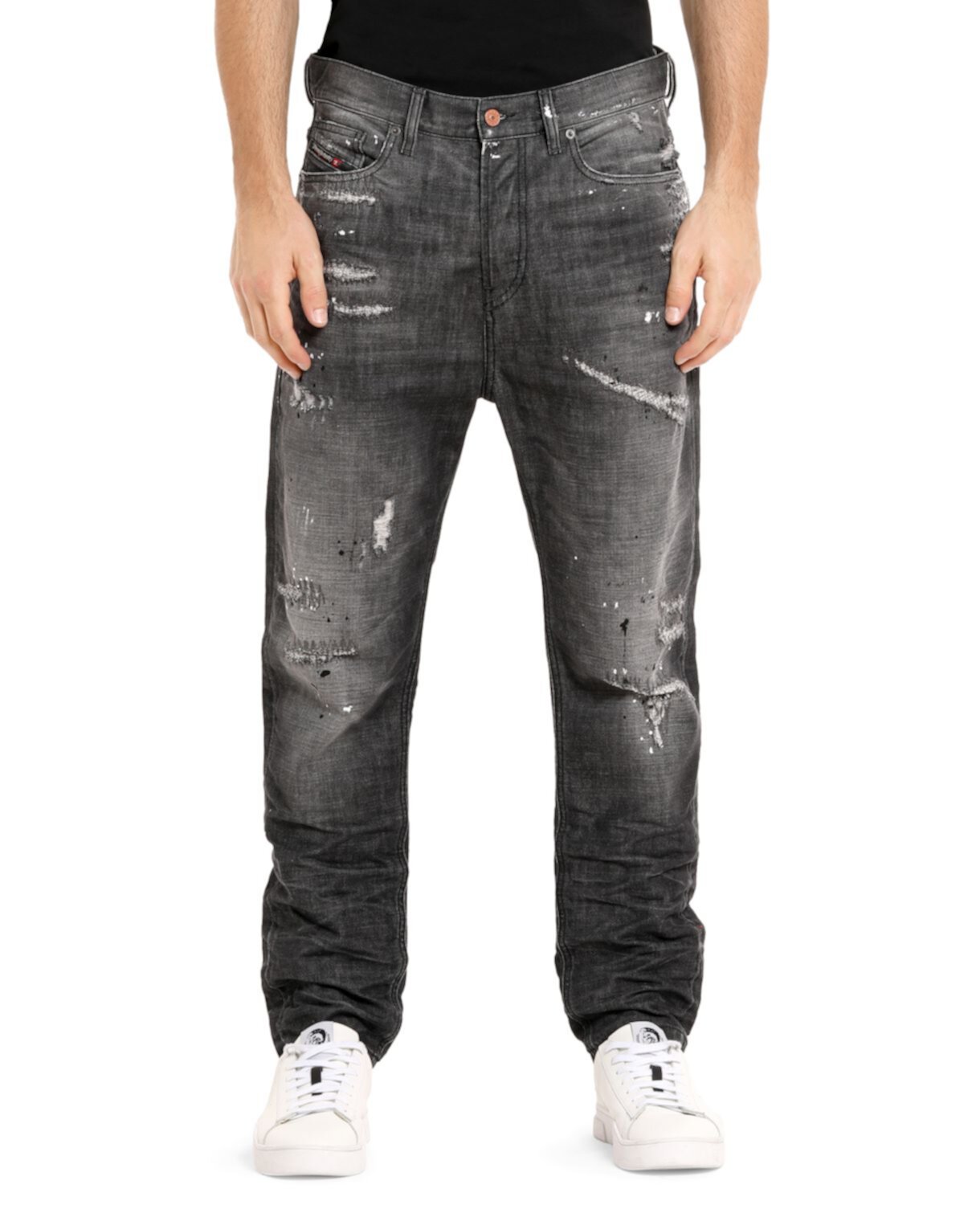 Прямые потертые джинсы приталенного кроя Vider Diesel