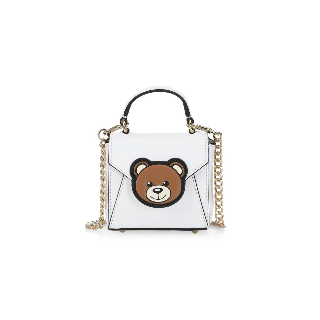 Кожаная сумка Mini Bear Moschino
